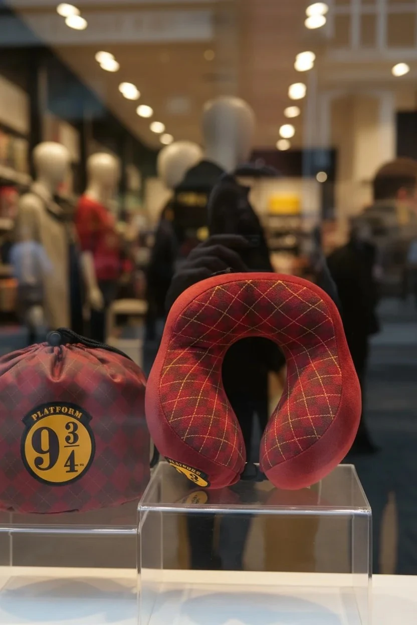 Harry Potter Lisanslı Katlanabilir Boyun Yastığı (Kırmızı) (Outlet)