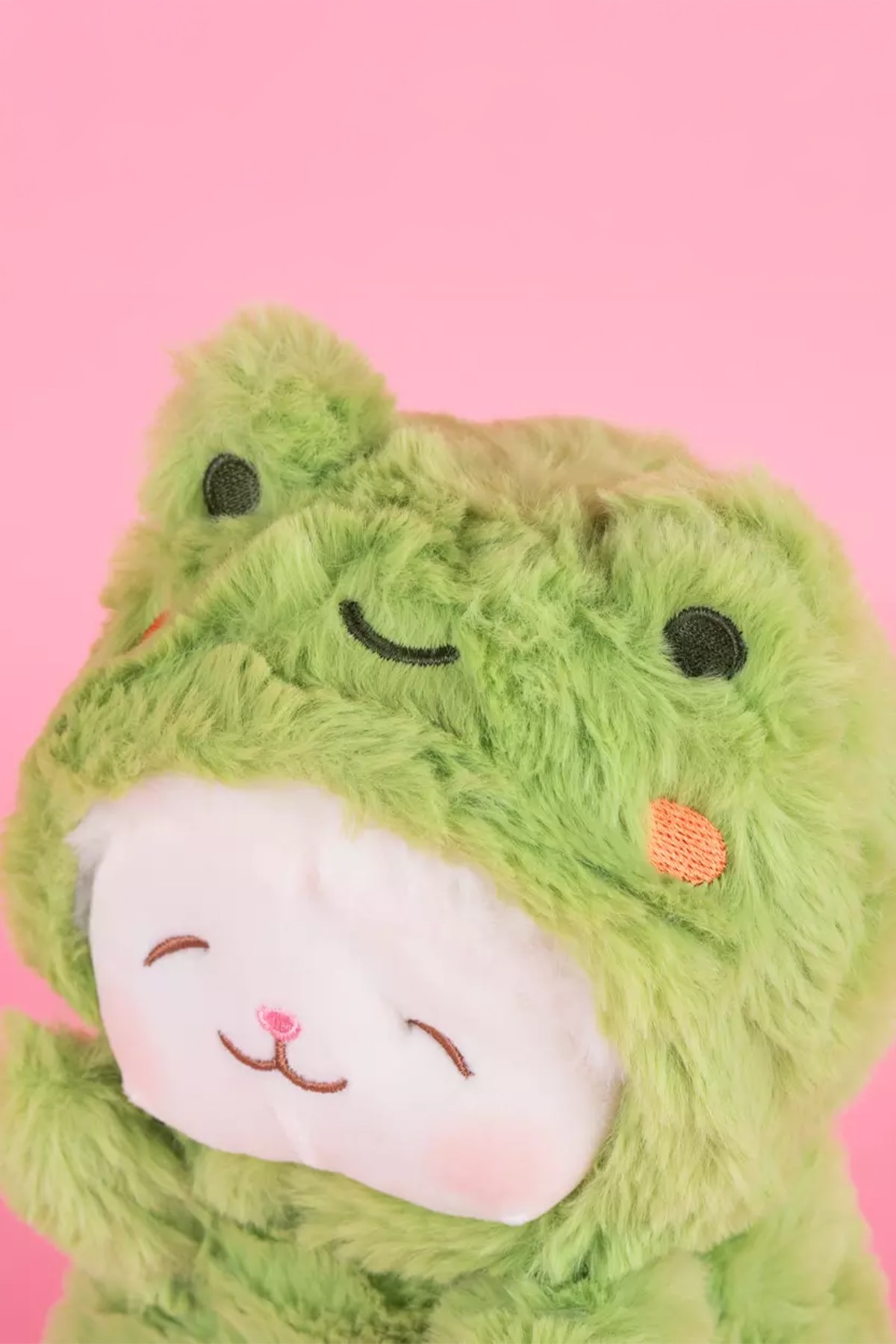Kostümlü Kuzu Peluş Oyuncak (25cm) - Kurbağa
