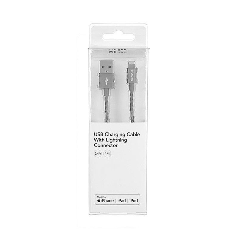 Apple Lightning USB Şarj Kablosu 2.4 A Gri