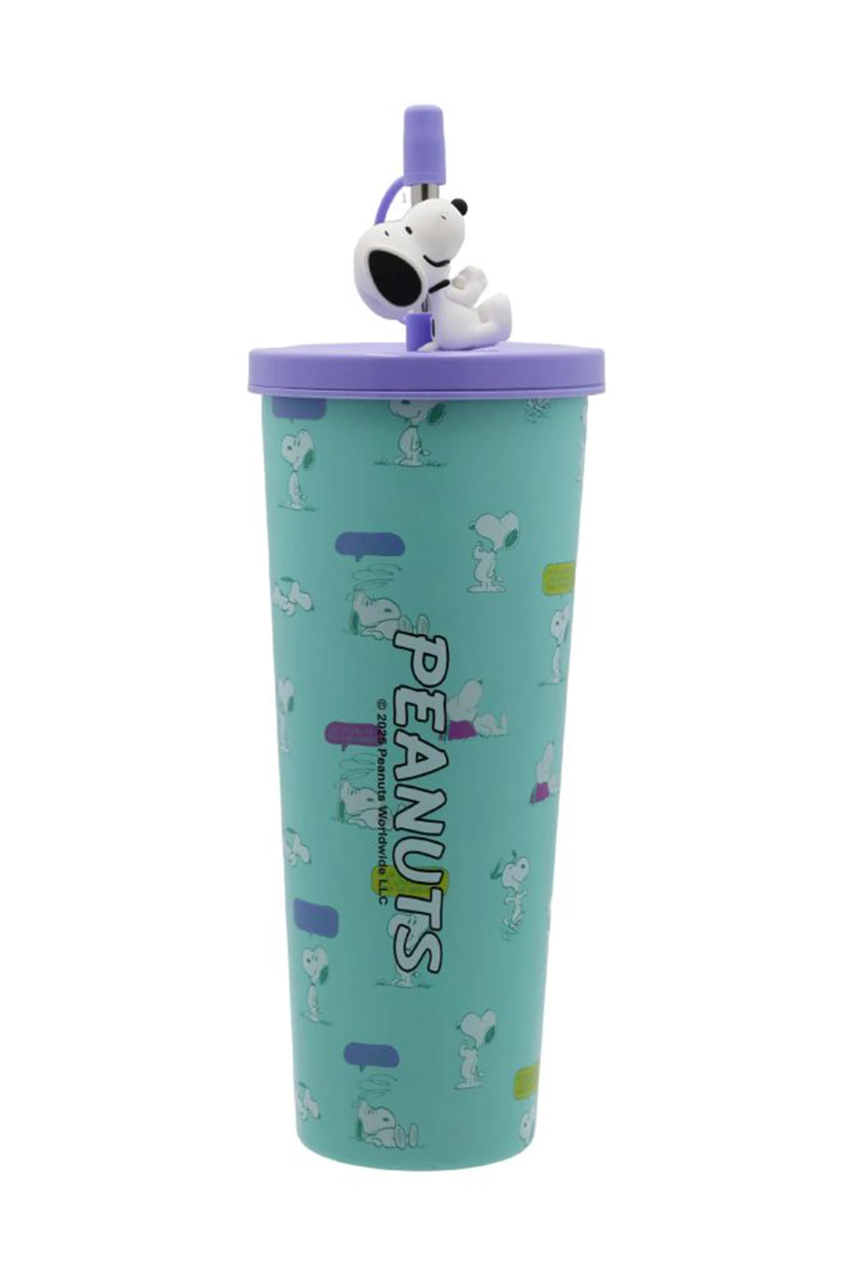 Snoopy Lisanslı Vintage Serisi Çift Cidarlı Pipetli Paslanmaz Çelik Matara (800 ml)