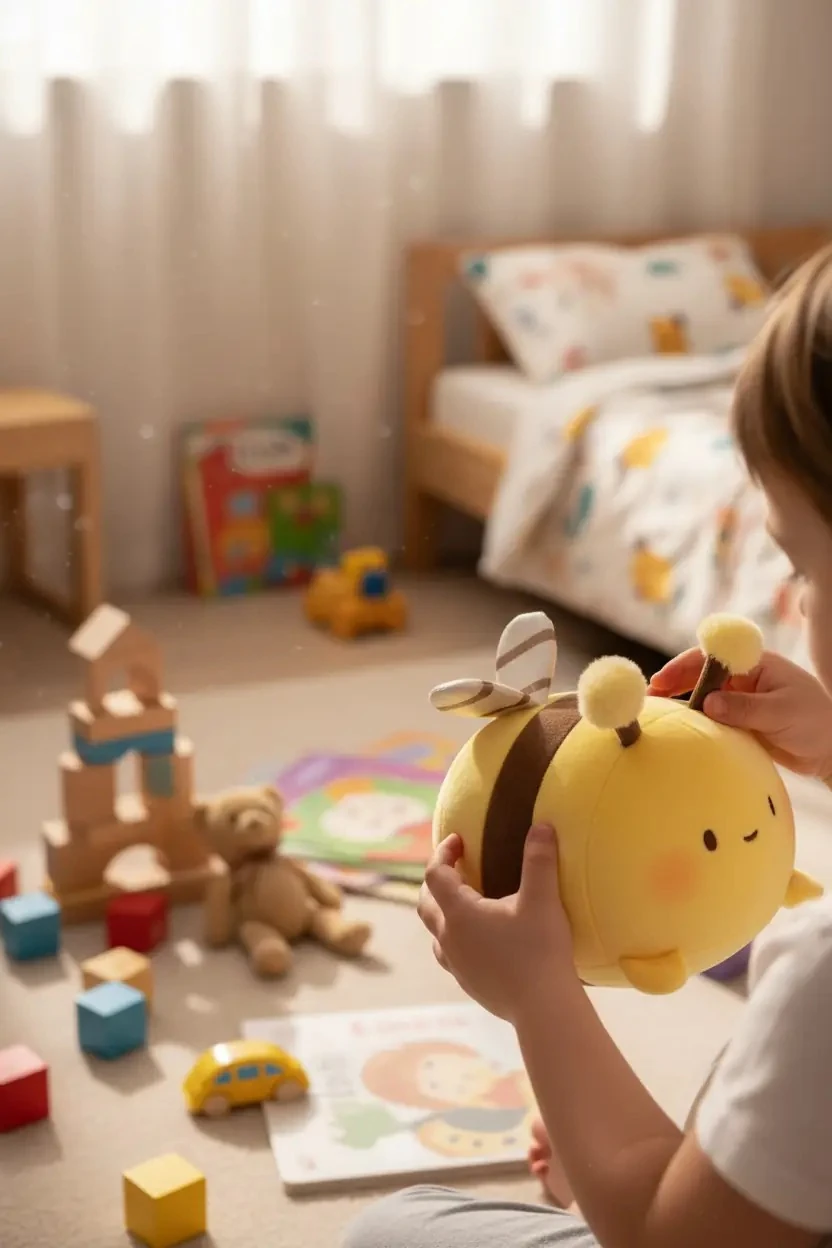 Miniso Lisanslı Arı Peluş Oyuncak 16 Cm – Mini Family Safari Sevimli Yumuşacık Tasarım