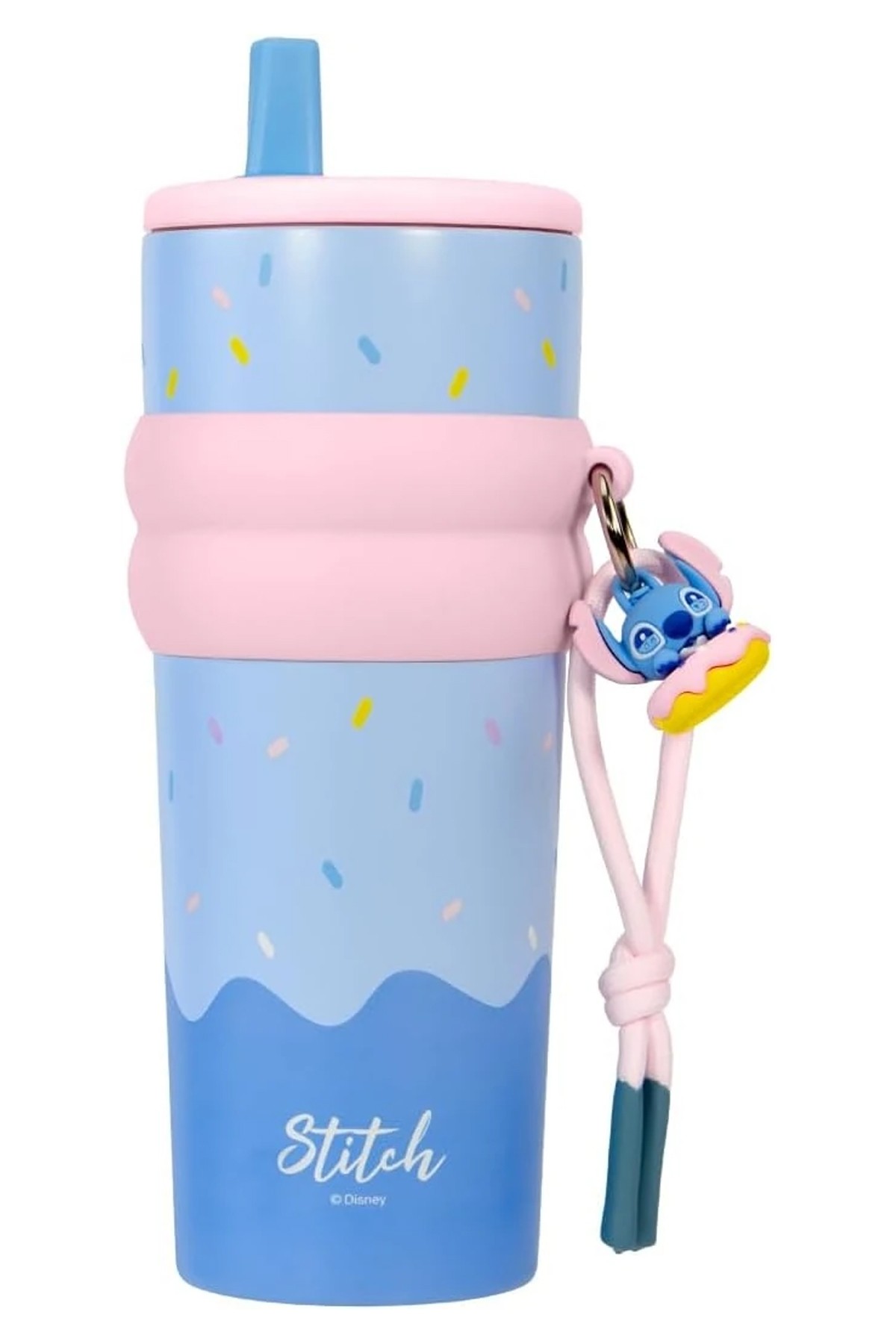 Disney Lilo&Stitch Lisanslı Çift Cidarlı Pipetli Çelik Matara 800 ml (Stitch)