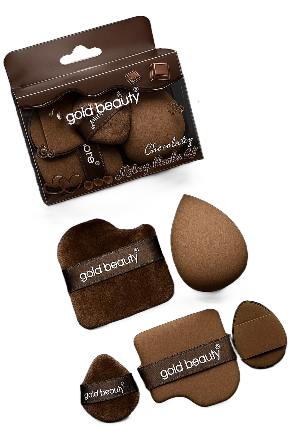 Çikolata Şekilli Makyaj Süngeri 5'li