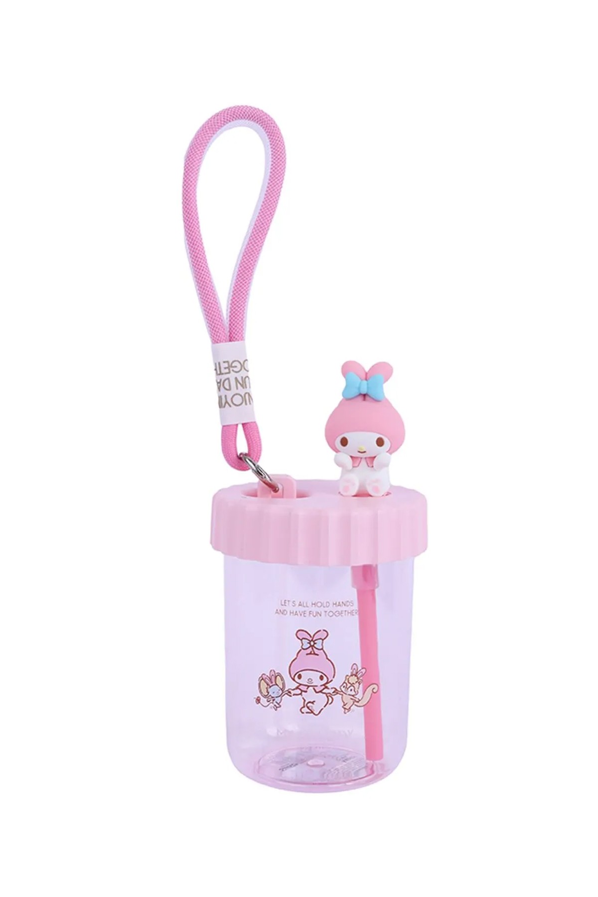 Sanrio Lisanslı Pipetli ve Askılı Plastik Şişe (520ML) - My Melody