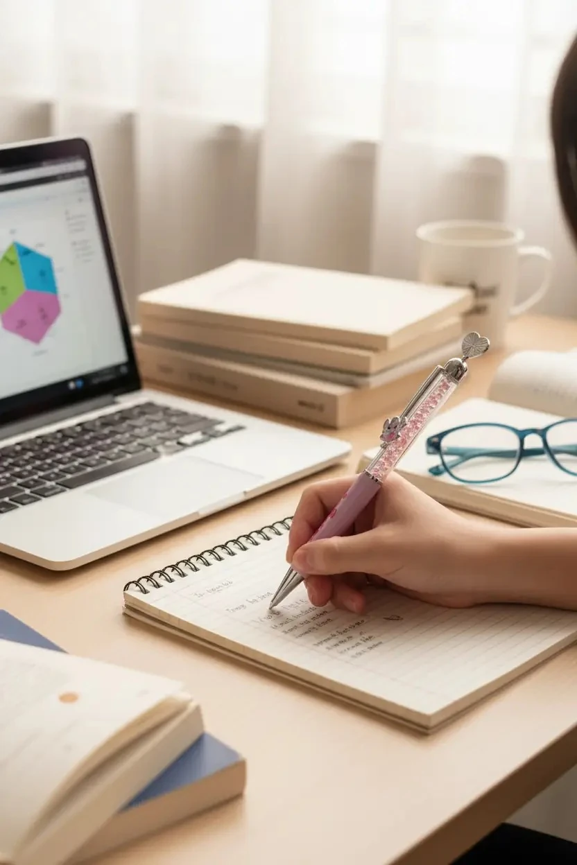 Disney Lisanslı Angel Kalp Figürlü Döndürülebilen Metal Kalem Pembe Şık 15,5 Cm