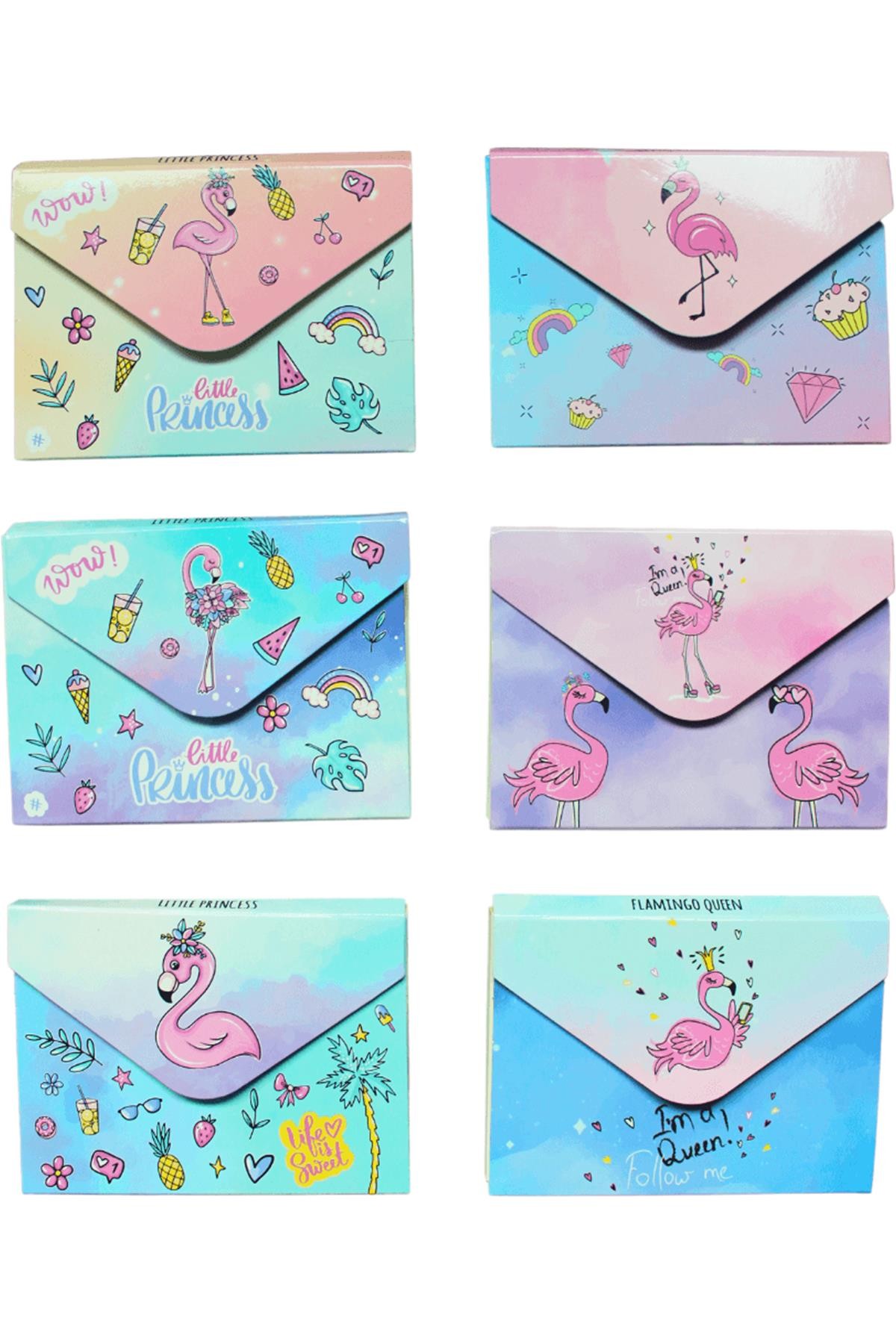 Vuki Mini Mektup Not Defteri-Flamingo