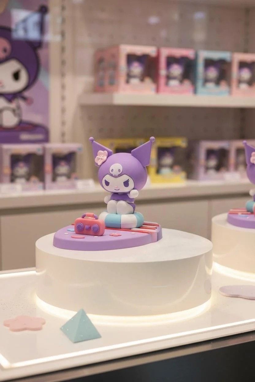 Sanrio Lisanslı Yaz Serisi Masa Üstü Telefon Tutucu - Kuromi