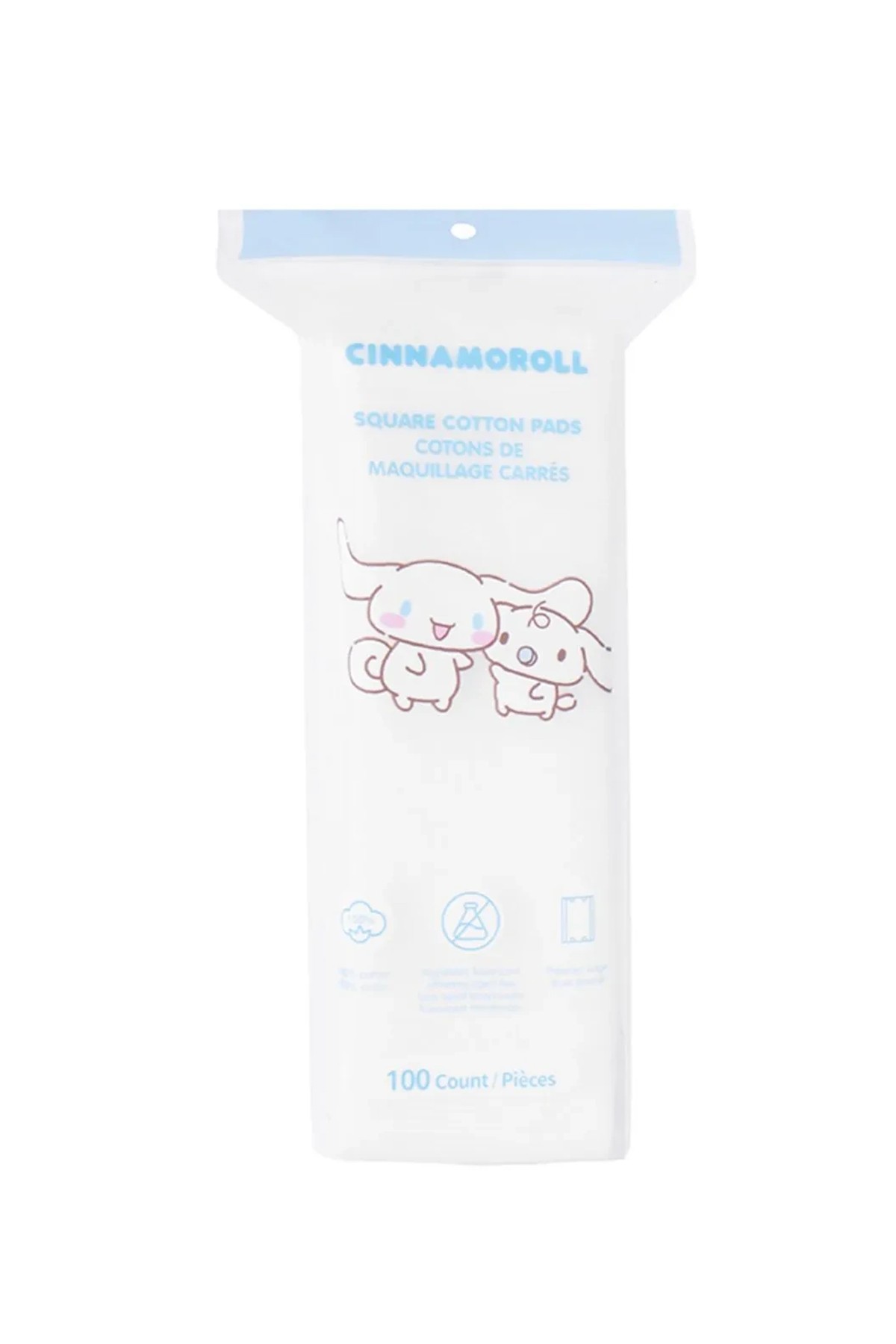 Sanrio Lisanslı Cinnamoroll Kare Makyaj Temizleme Pamuğu