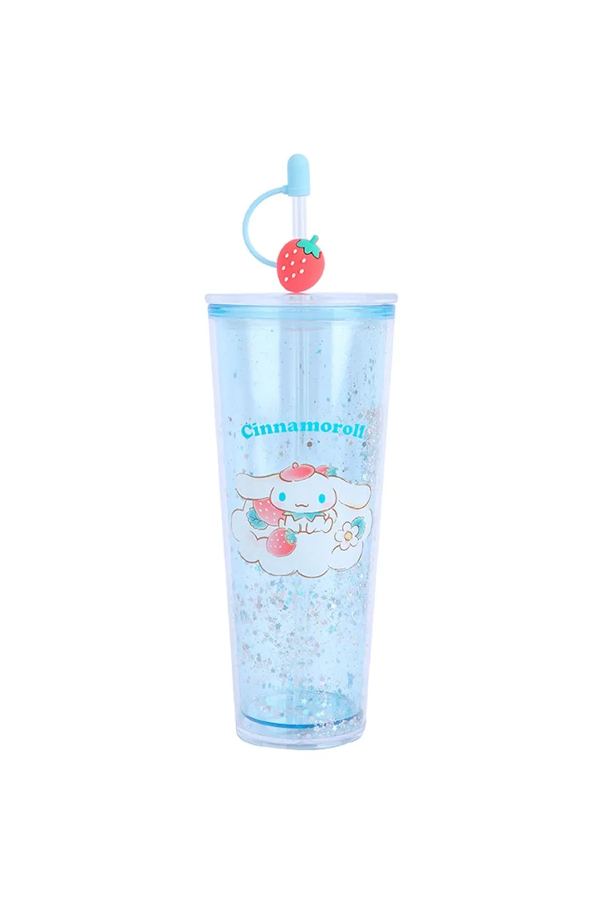 Sanrio Lisanslı Çift Cidarlı Pipetli Plastik Şişe (800Ml) - Cinnamoroll (Outlet)