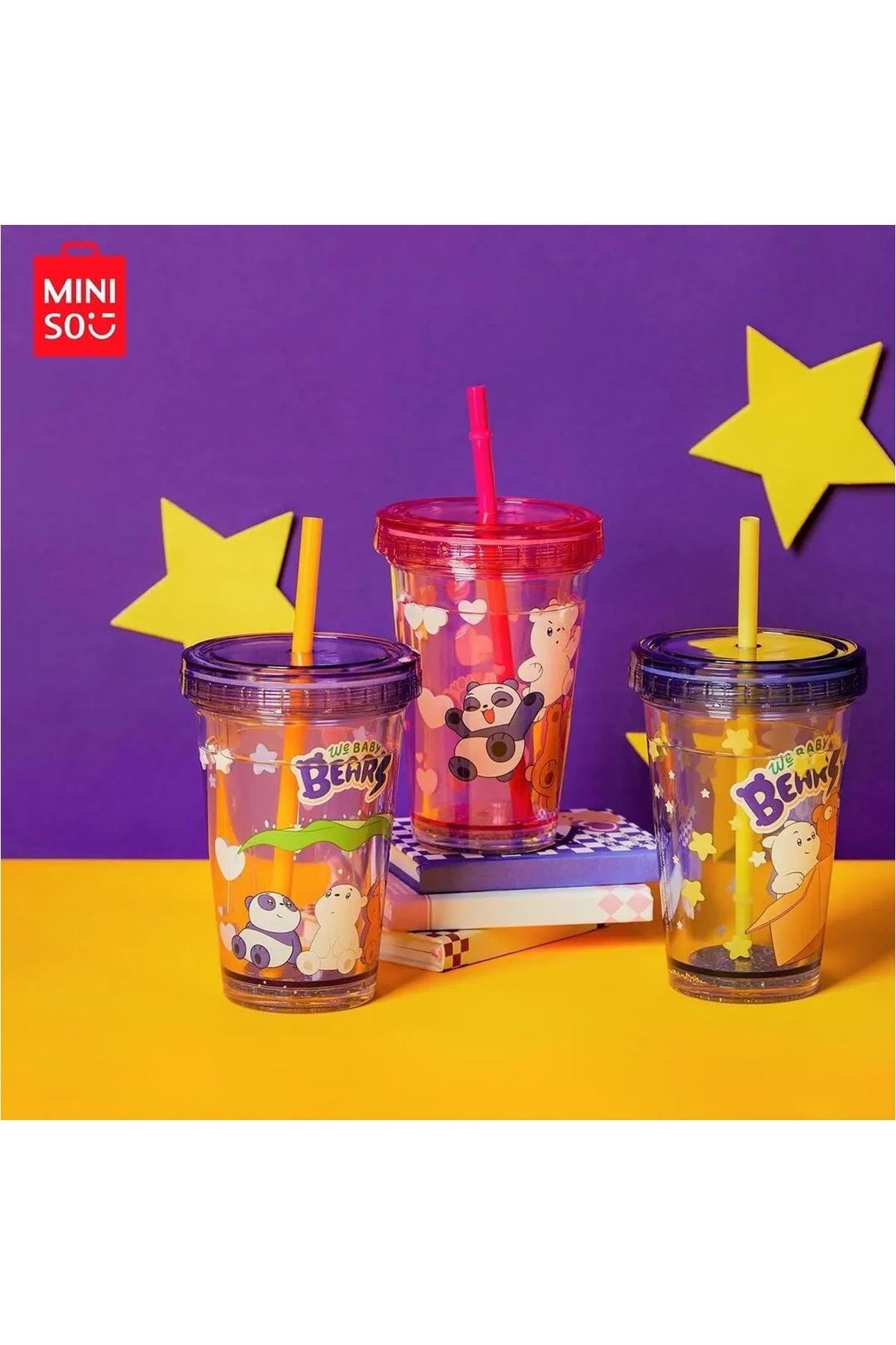 We Baby Bears Lisanslı Pipetli Sulu Plastik Şişe (320Ml)