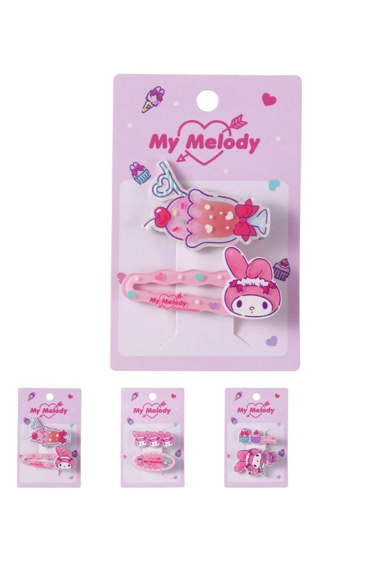 Sanrio Lisanslı My Melody Saç Tokaları (2 adet)