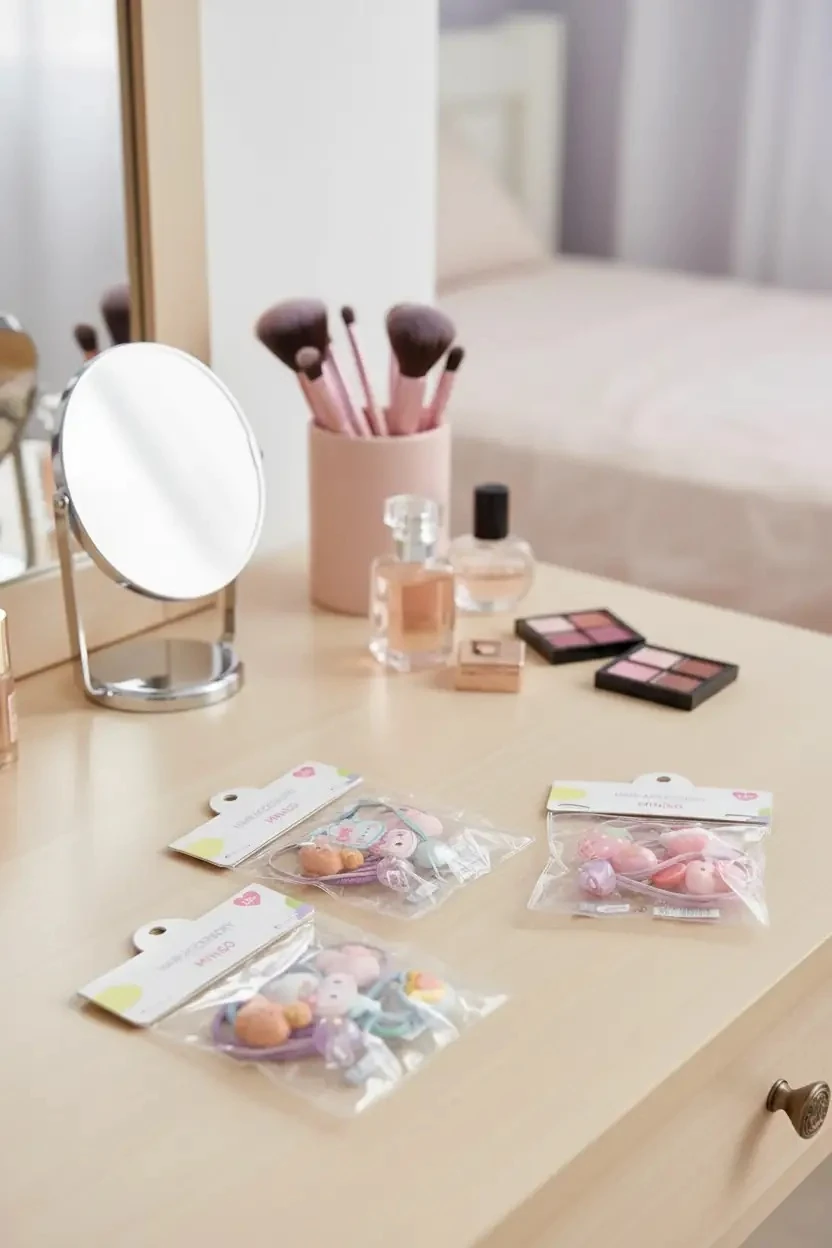 Çantalı Seri Saç Lastikleri (6 adet)(B)