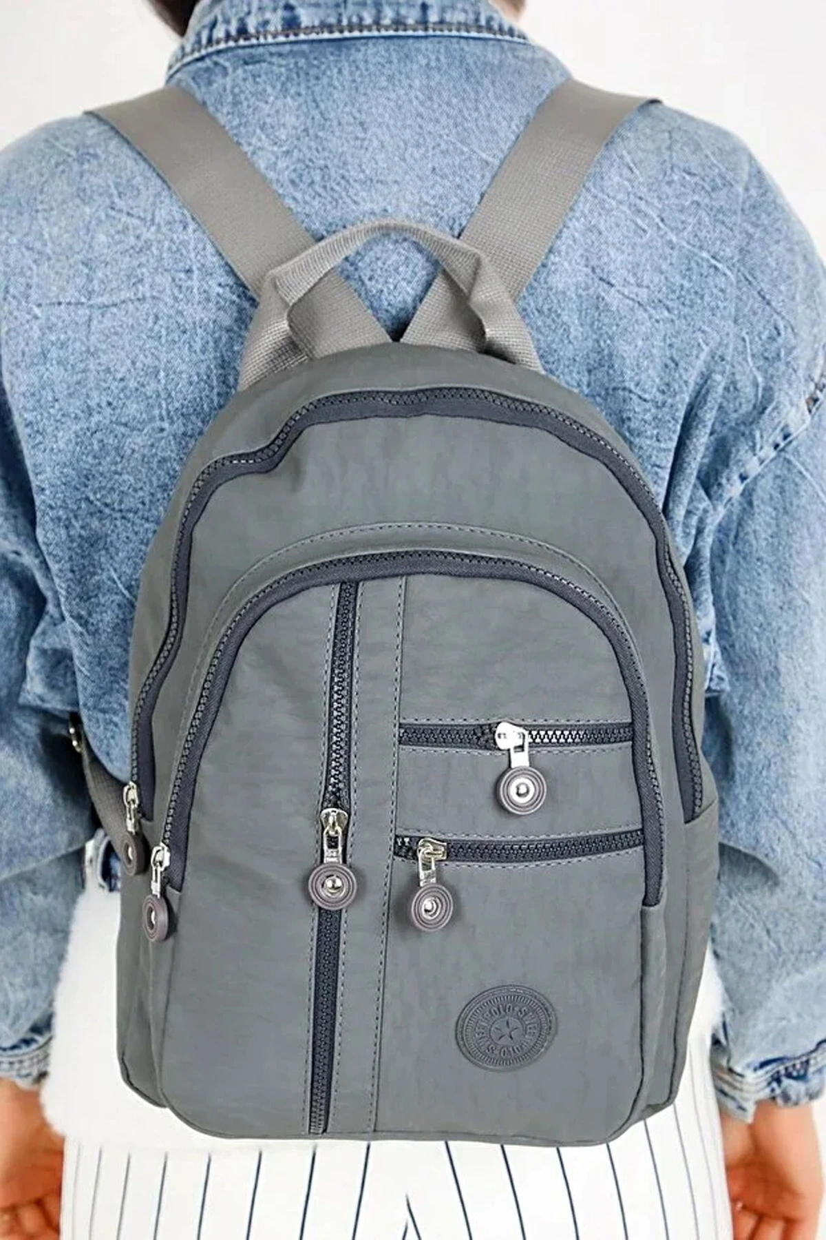 Taros Orta Boy Stars Sırt Çantası - Gri