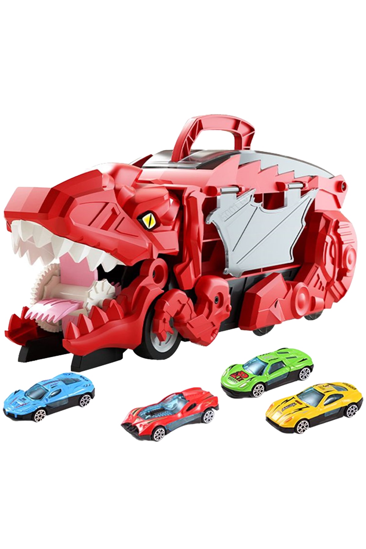 Dönüşüm Dinozor Serisi Pisti Düzenleme Aracı (Kırmızı)