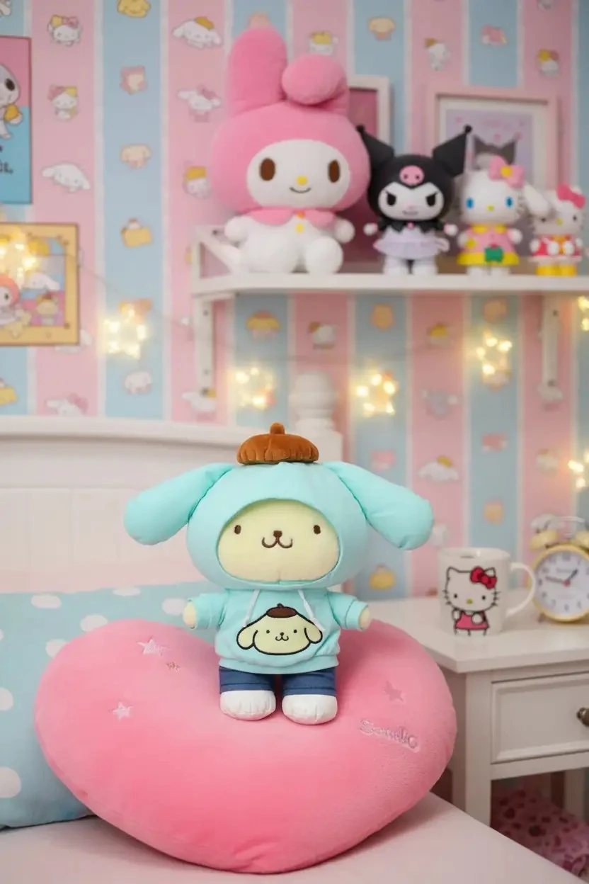 Sanrio Lisanslı Pompompurin Citywalk Koleksiyonu 28 cm Peluş Oyuncak
