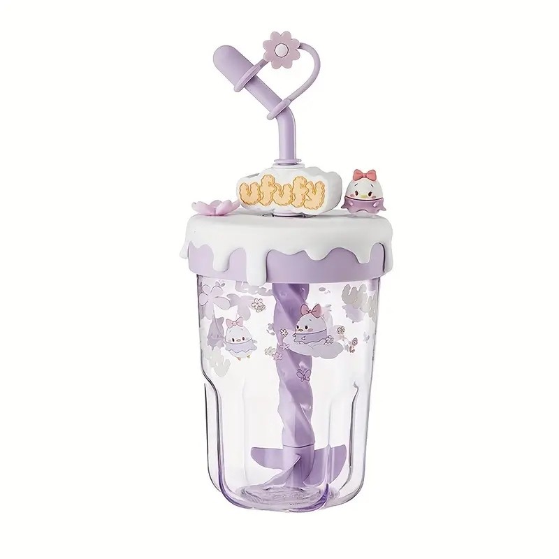 Disney Ufufy Lisanslı Pipetli Bardak (560 ml) Mor