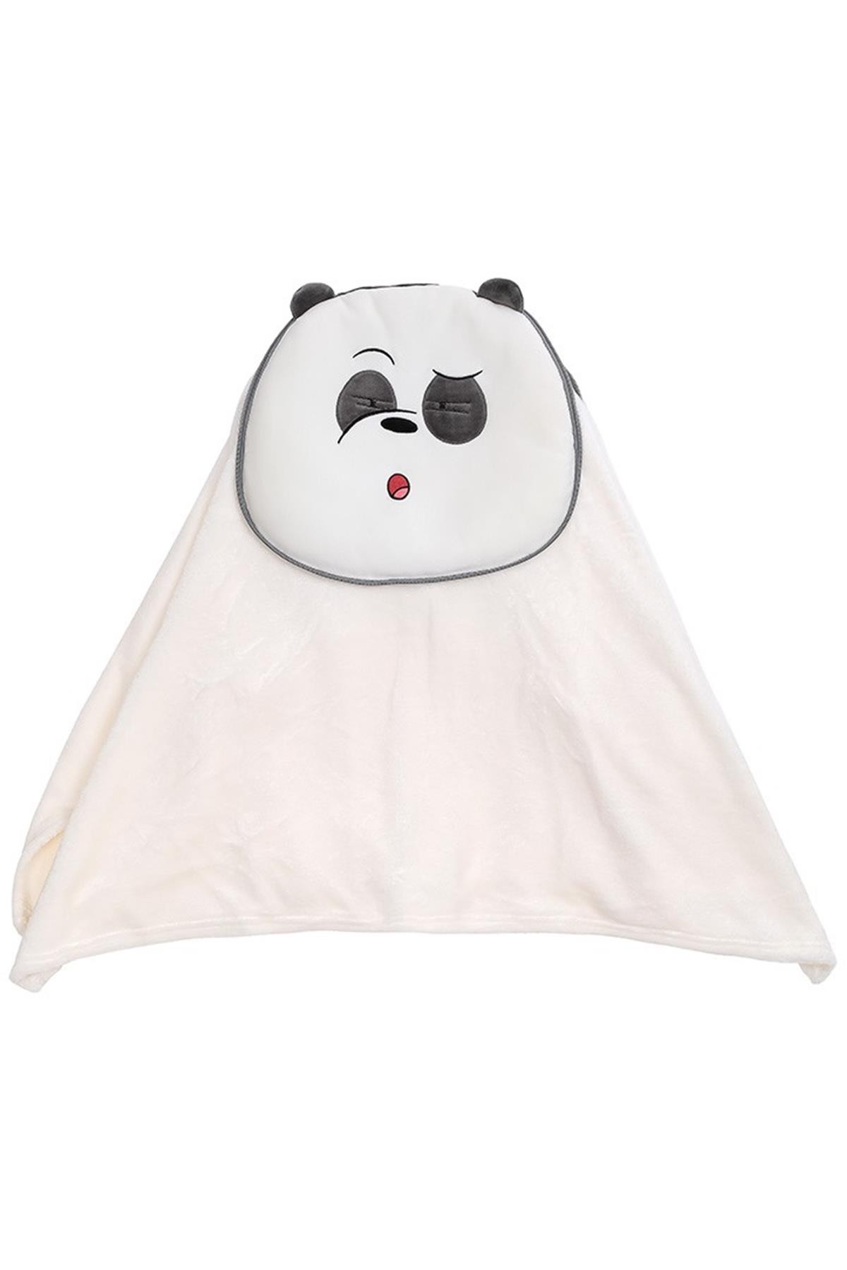 We Bare Bears Lisanslı Katlanabilir Fermuarlı Battaniye - Panda 120Cm