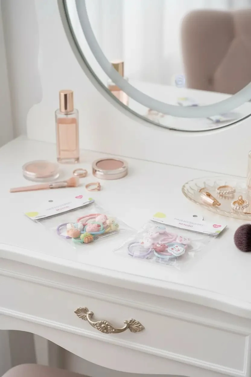 Çantalı Seri Saç Lastikleri (6 adet)(A)