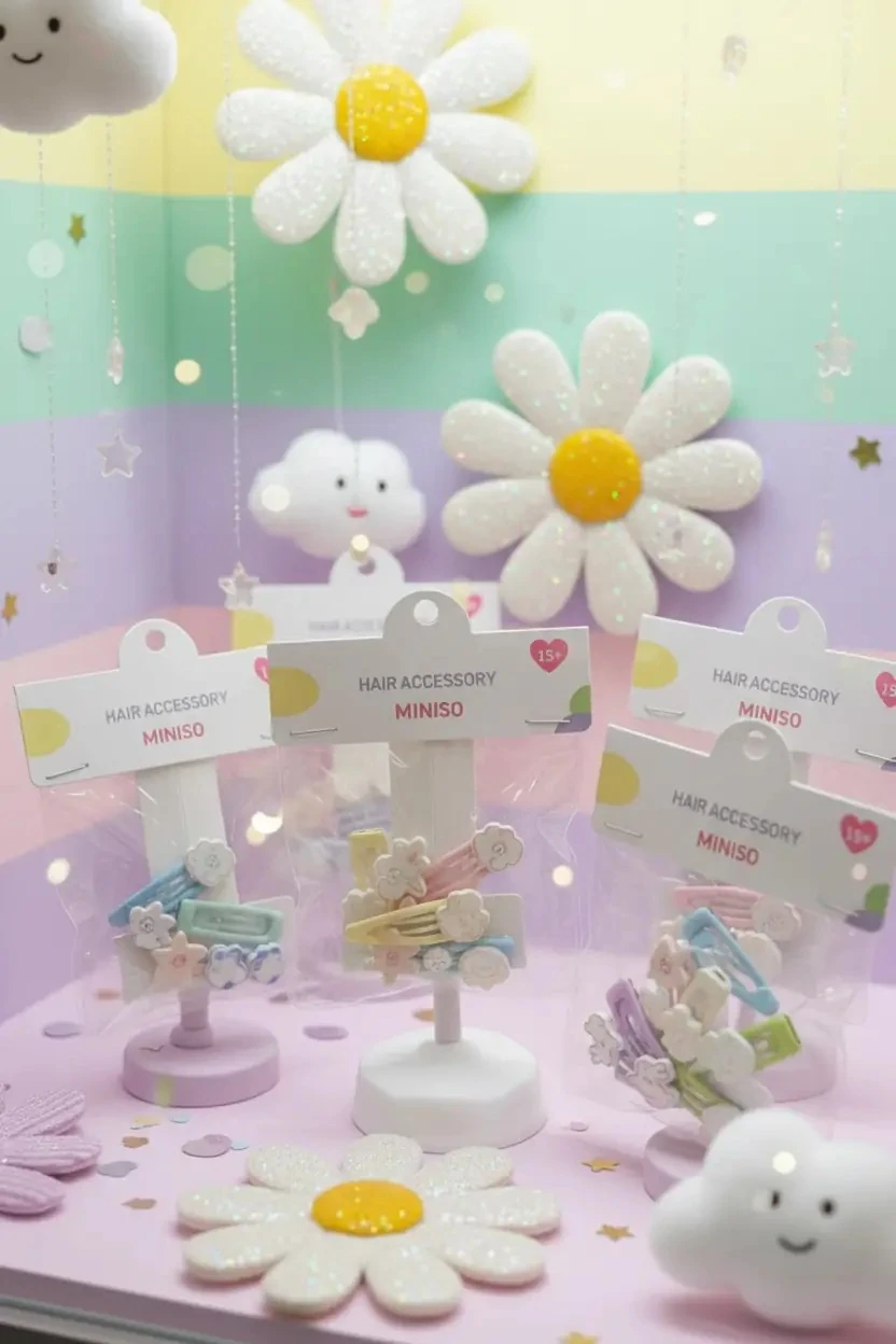 Miniso Lisanslı 6'lı Saç Tokası Seti Çantalı – Günlük Pratik Aksesuar