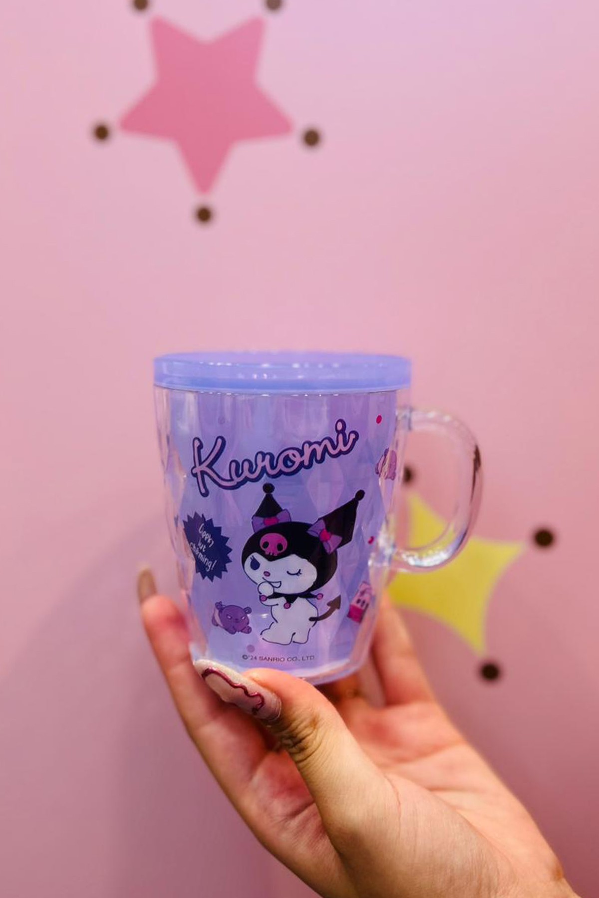 Sanrio Lisanslı Çift Cidarlı Banyo Bardağı 350 ml - Kuromi