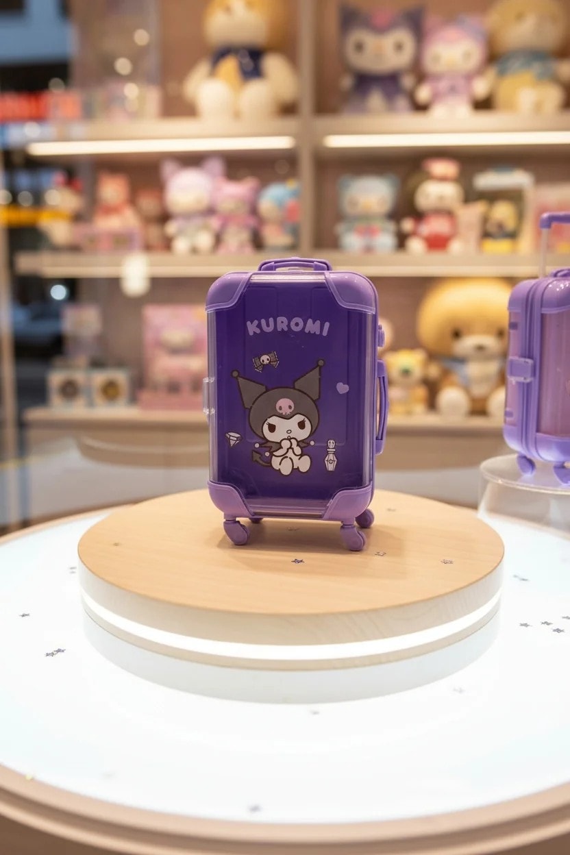 Sanrio Lisanslı Kuromi Mini Bavul Saklama Kutusu