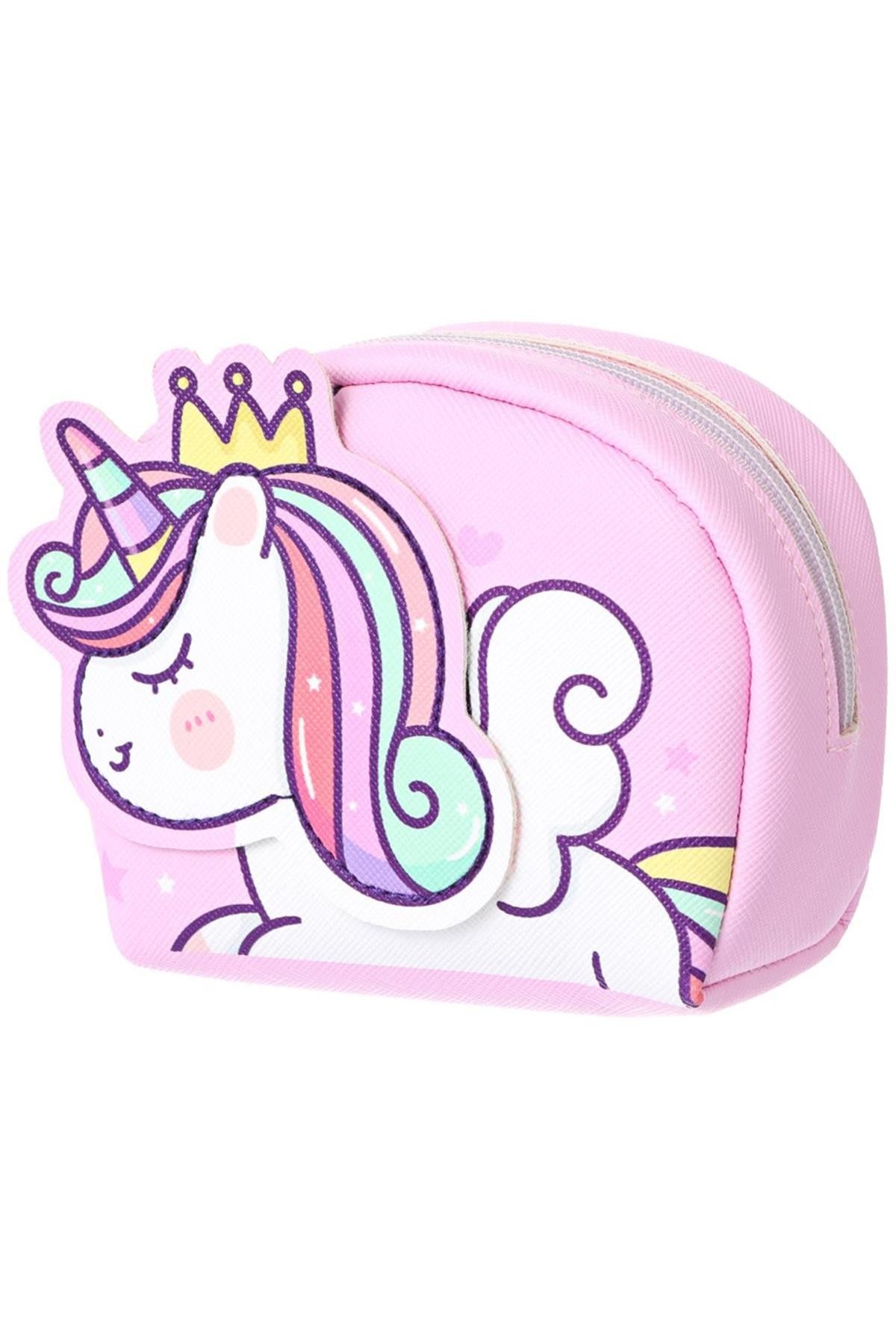 Unicorn Serisi Oval Mini Çanta - Pembe