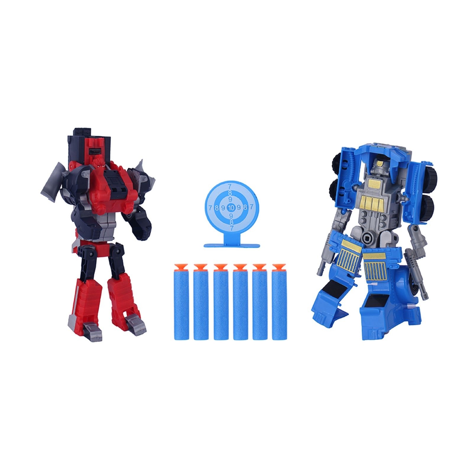 Transformation Seti (Mavi Robot ve Kırmızı Tabanca)