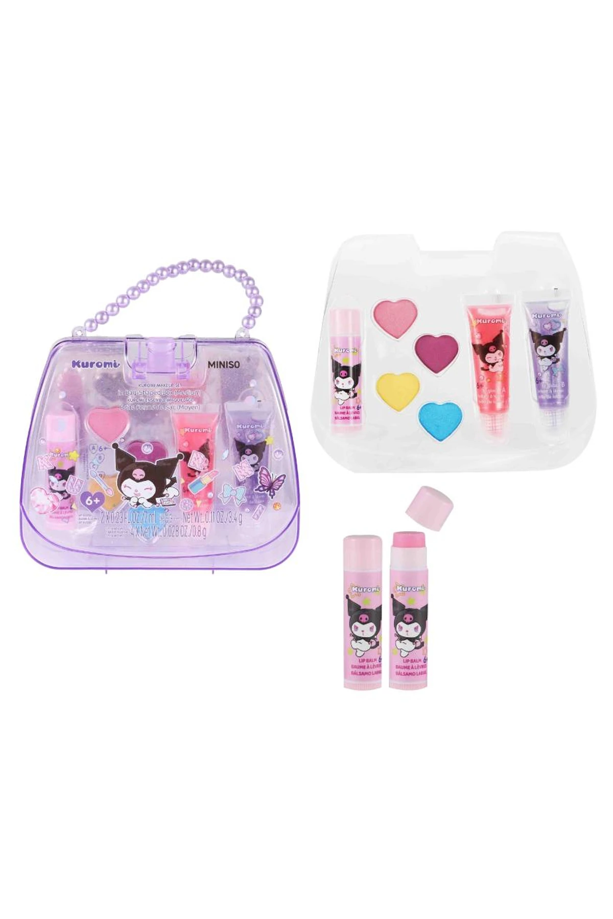 Sanrio Lisanslı Kuromi Orta Boy Çanta Şeklinde Makyaj Seti – Eğlenceli Tasarım