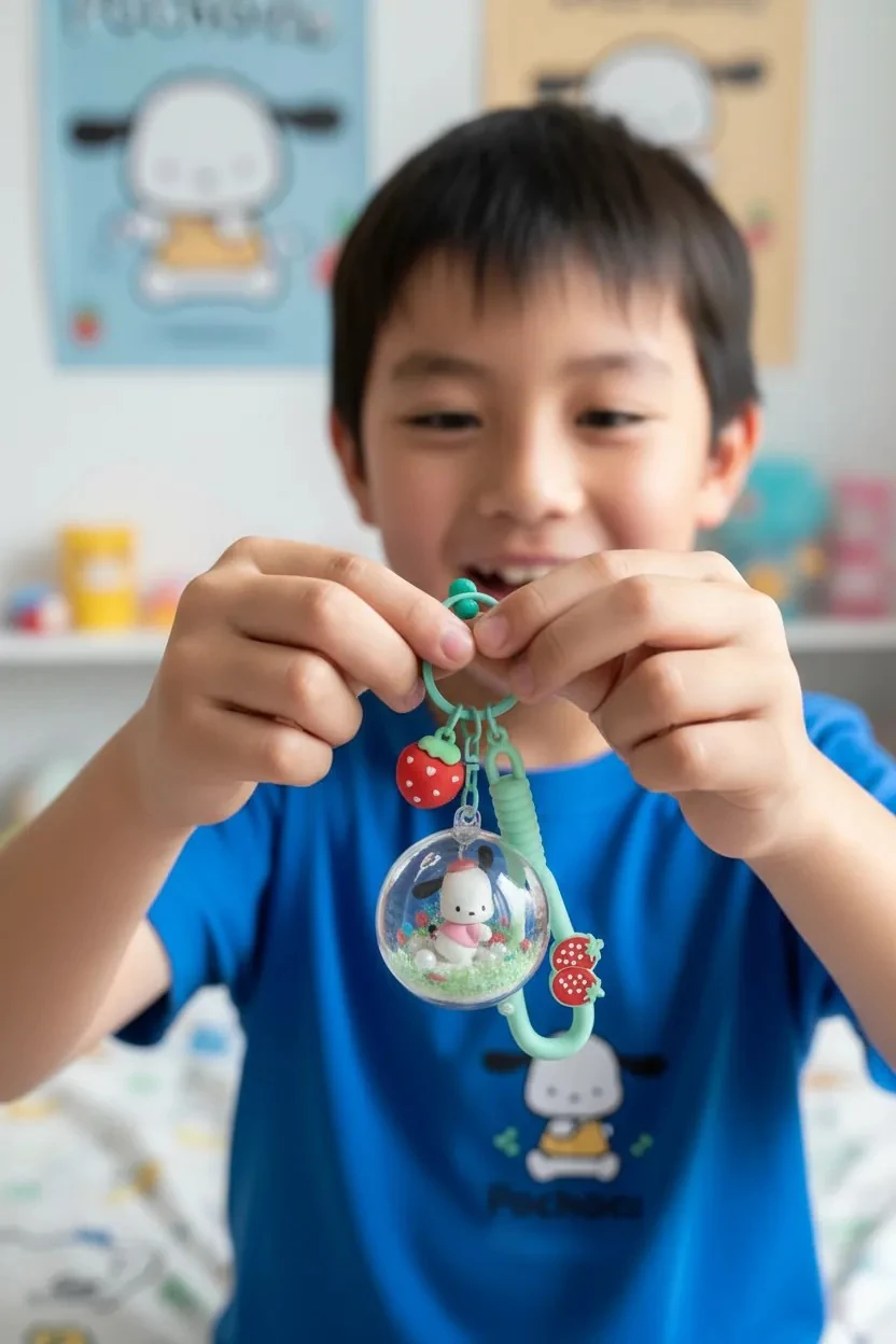 Sanrio Lisanslı Çilek Serisi Anahtarlık - Kuromi - Cinnamoroll - My Melody - Pochacco