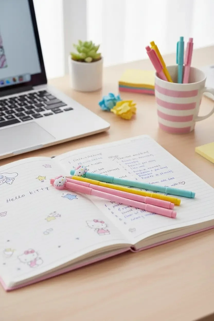 Hello Kitty Ve Arkadaşları Lisanslı B5 Dikişli Not Defteri – Dayanıklı Ciltli Çizgili Okul Ve Ofis Defteri