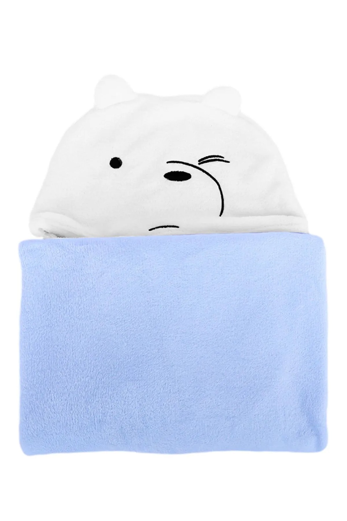 We Bare Bears Lisanslı Kontrast Renkli Katlanabilir Battaniye (Outlet)