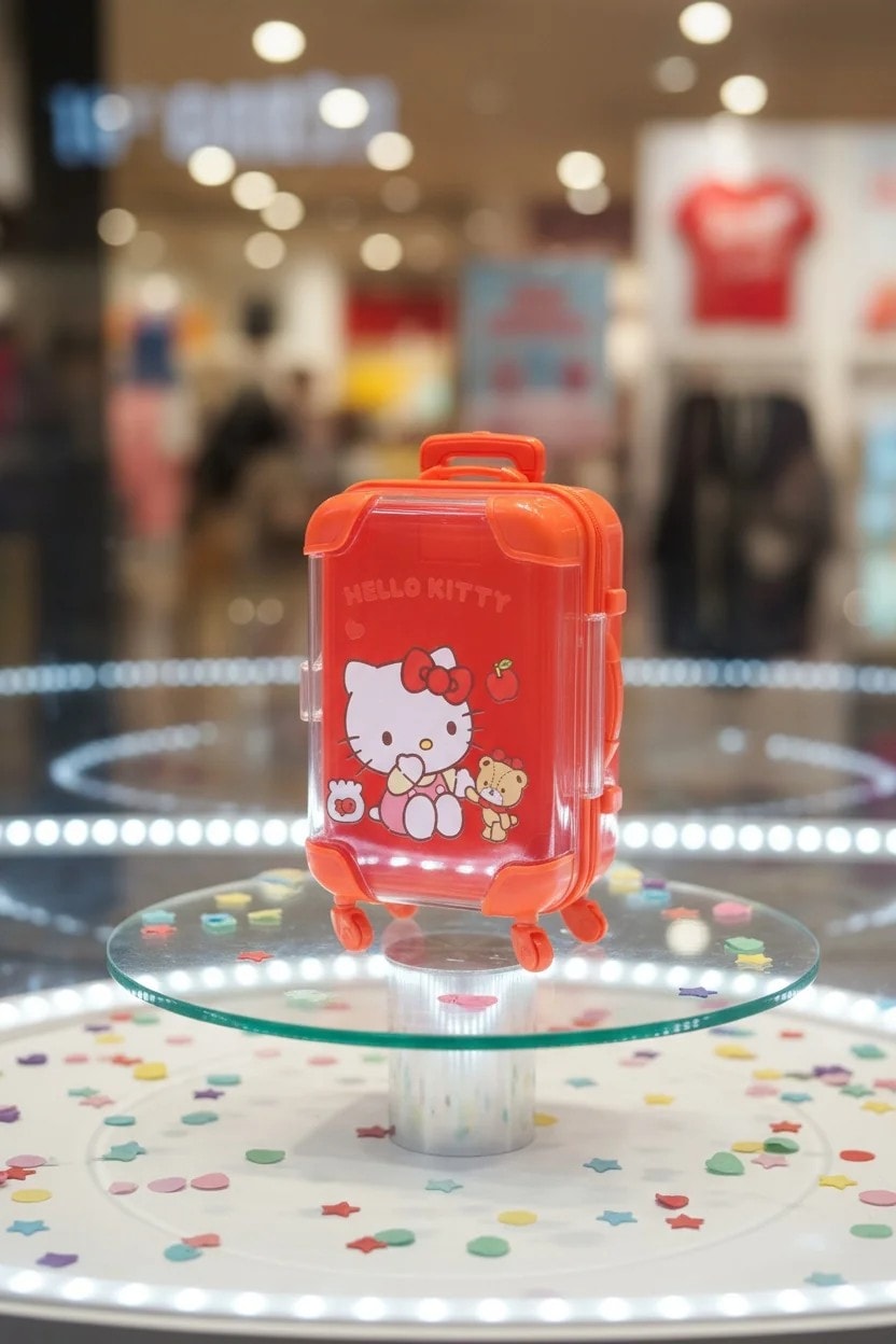 Sanrio Lisanslı Hello Kitty Mini Bavul Saklama Kutusu