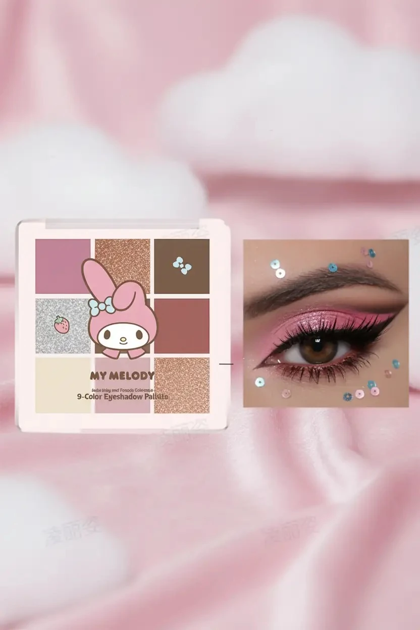 Sanrio Lisanslı My Melody Lisanslı 9 Renkli Far Paleti – 01 Pembe Tonları