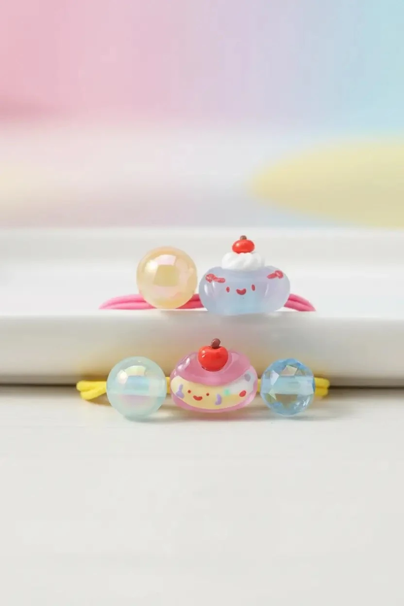 Miniso Lisanslı Eğlenceli Boncuk Süslemeli Saç Tokası Seti – 2 Adet