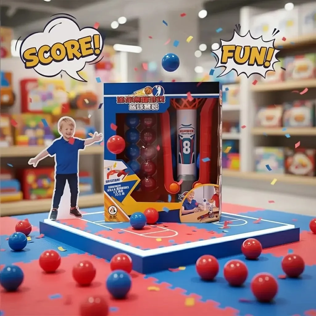 Çift Oyunculu Masaüstü Basketbol Oyunu (10 Top)