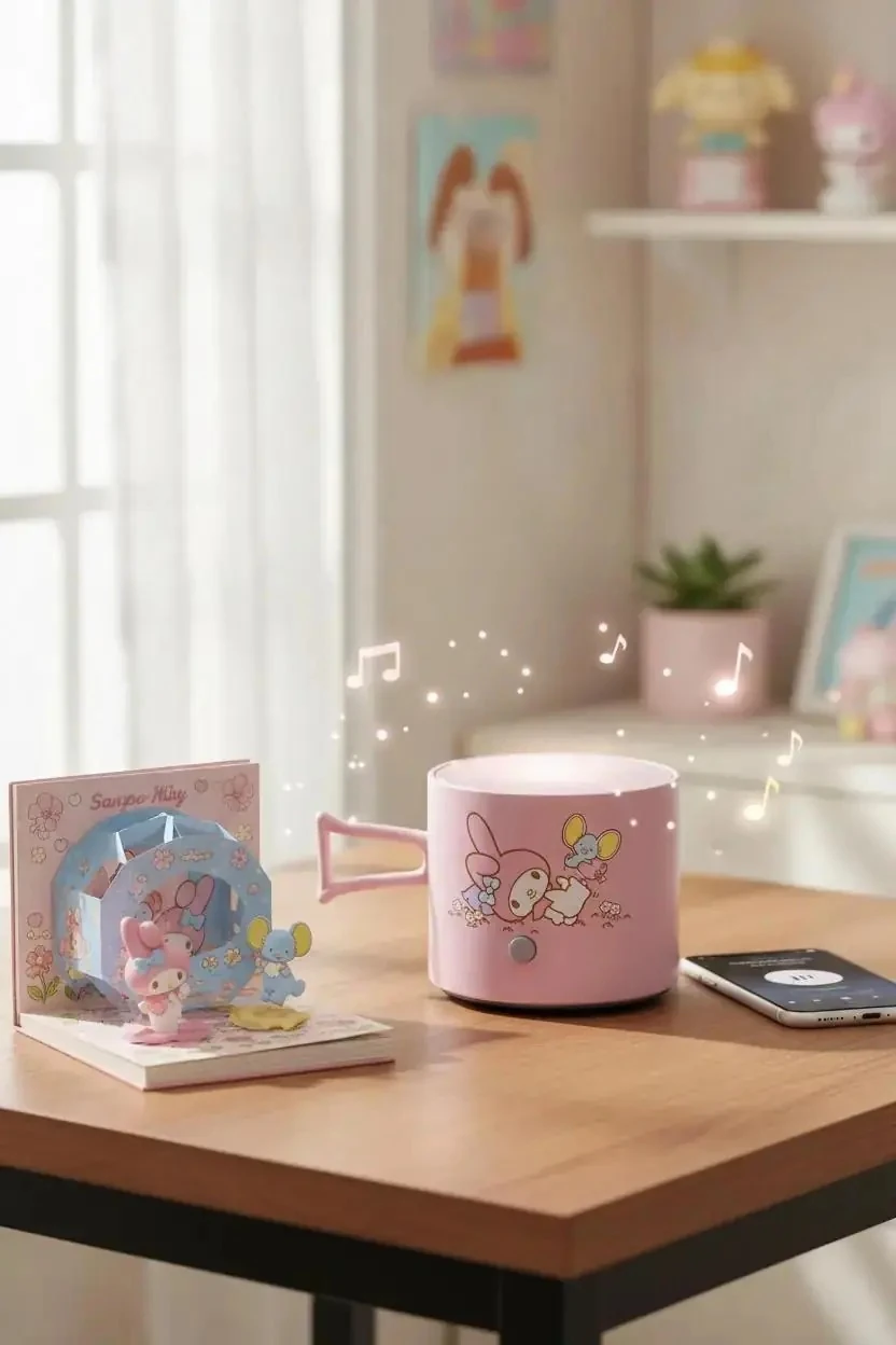 Sanrio Lisanslı My Melody Taşınabilir Metal Kablosuz Hoparlör