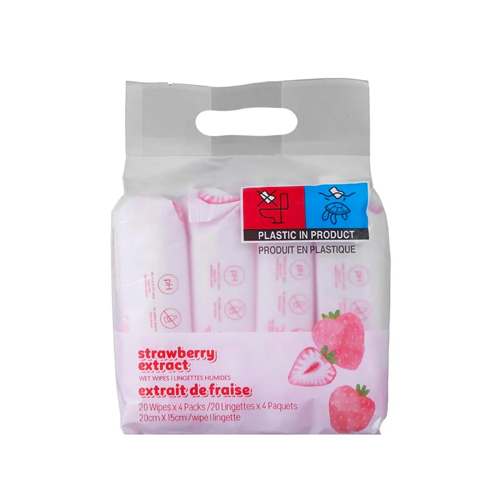 Çilek Kokulu Islak Mendil (20*4 adet)