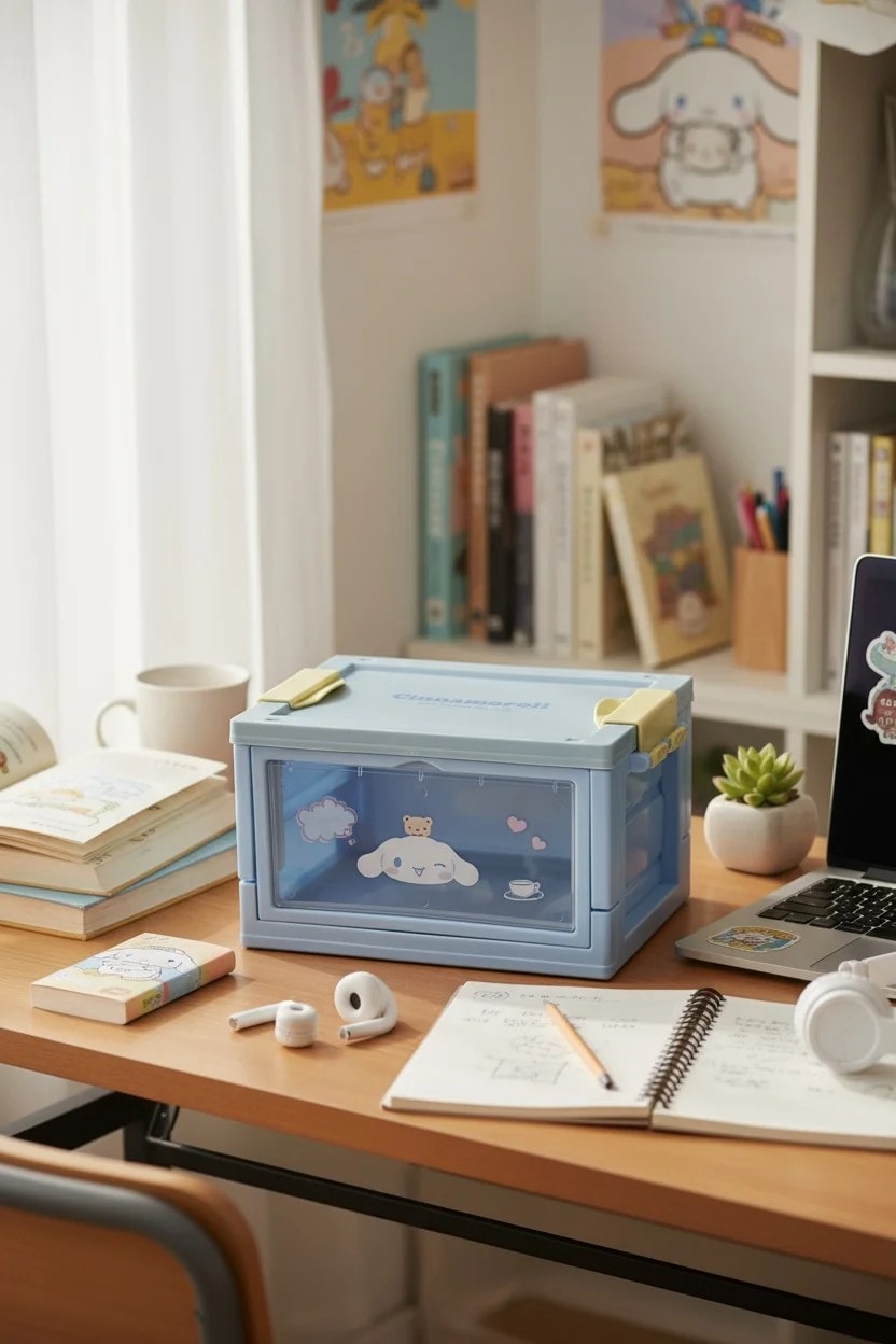 Sanrio Lisanslı Cinnamoroll Mini Bavul Saklama Kutusu