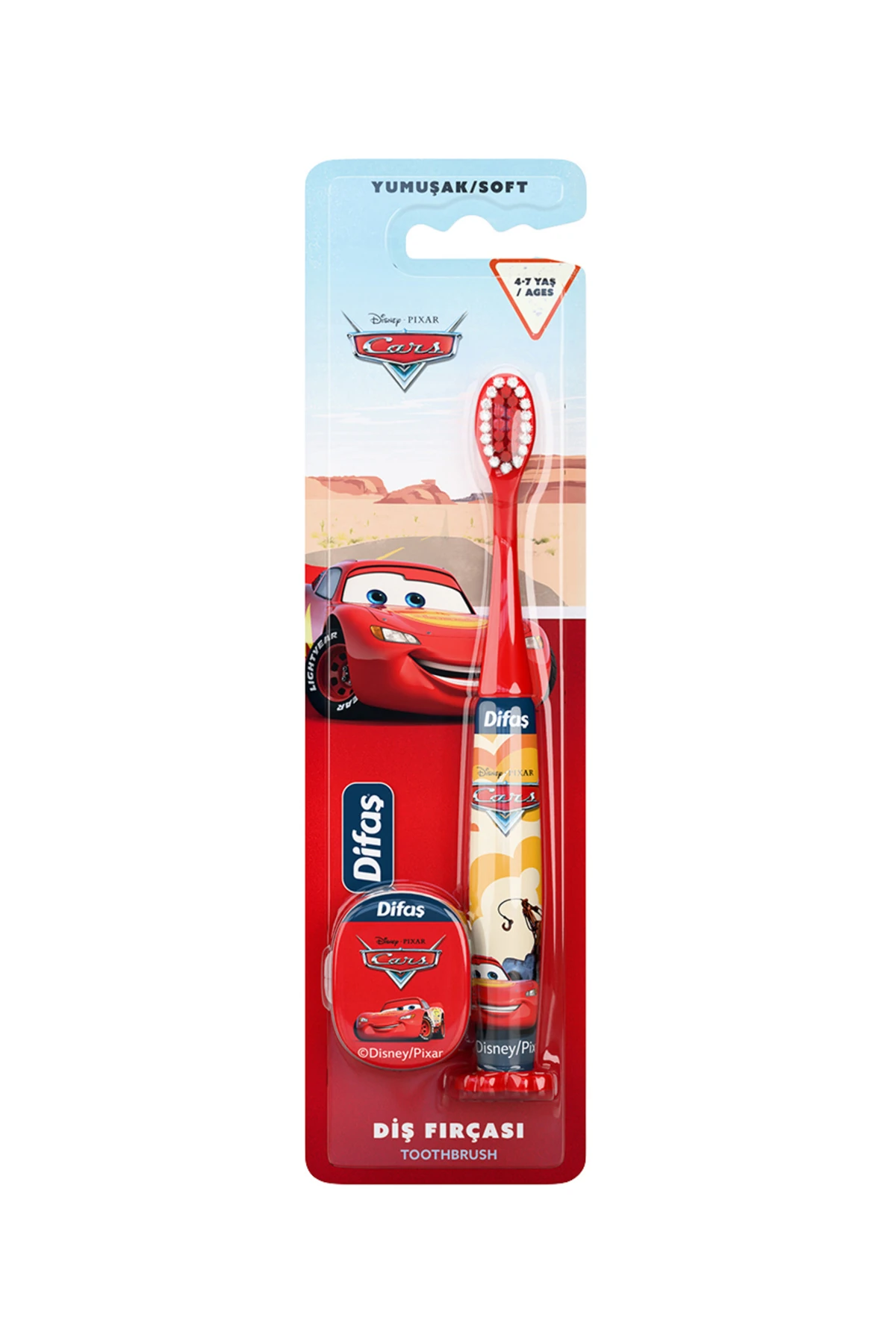 Cars Lisanslı Diş Fırçası (4-7 Yaş  / Yumuşak )