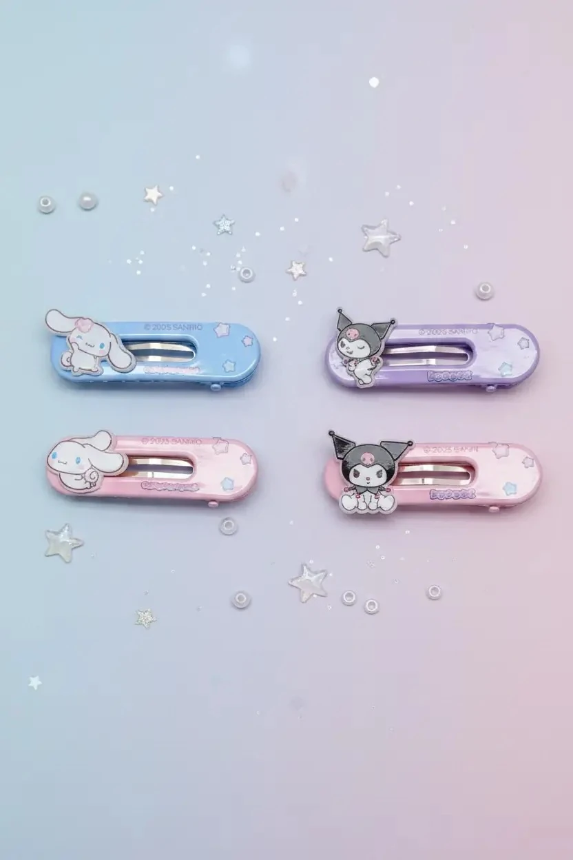 Sanrio Lisanslı Hello Kitty ve Arkadaşları Tatlı Serisi Figürlü Saç Tokası – Renkli ve Şık Tasarım