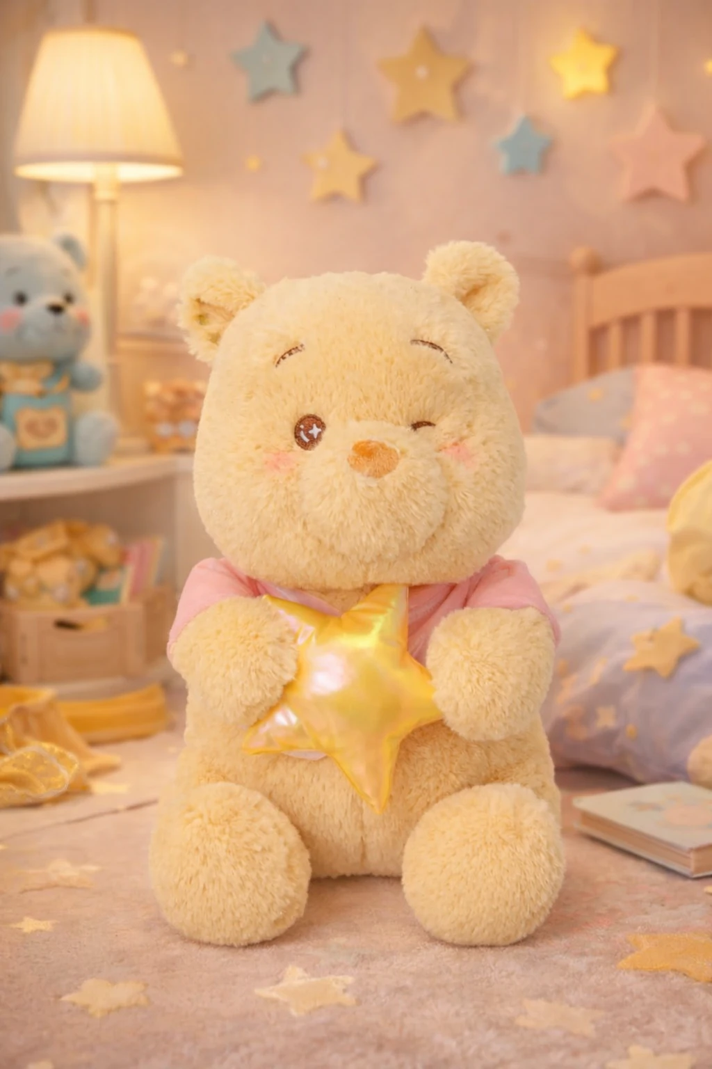 Disney Winnie the Pooh Lisanslı 33 cm Dilek Yıldızı Pooh Peluş Oyuncak