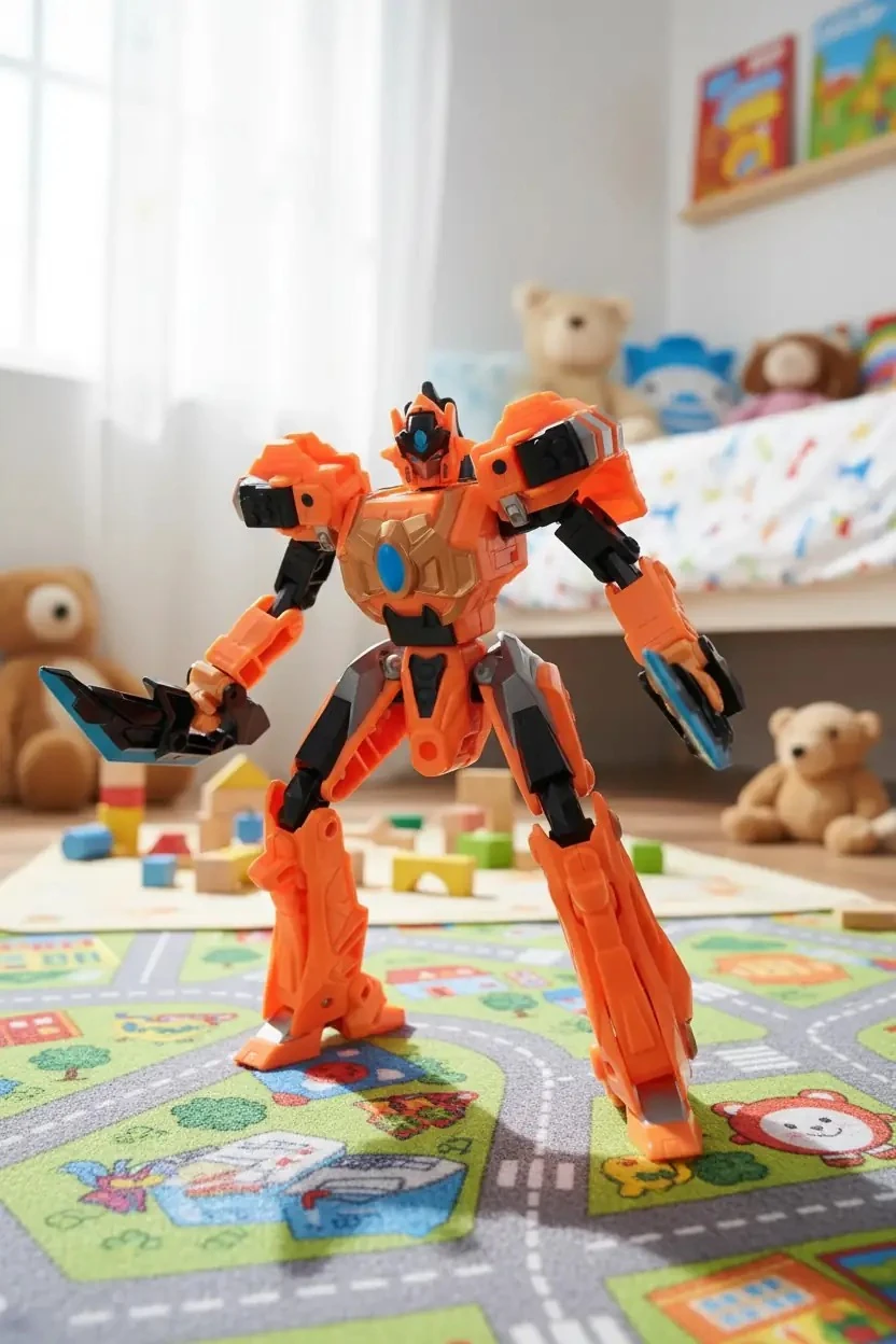Miniso Lisanslı Dragon Force 3 Titanic Apebot Oyuncak – Dönüşebilir 37 Cm