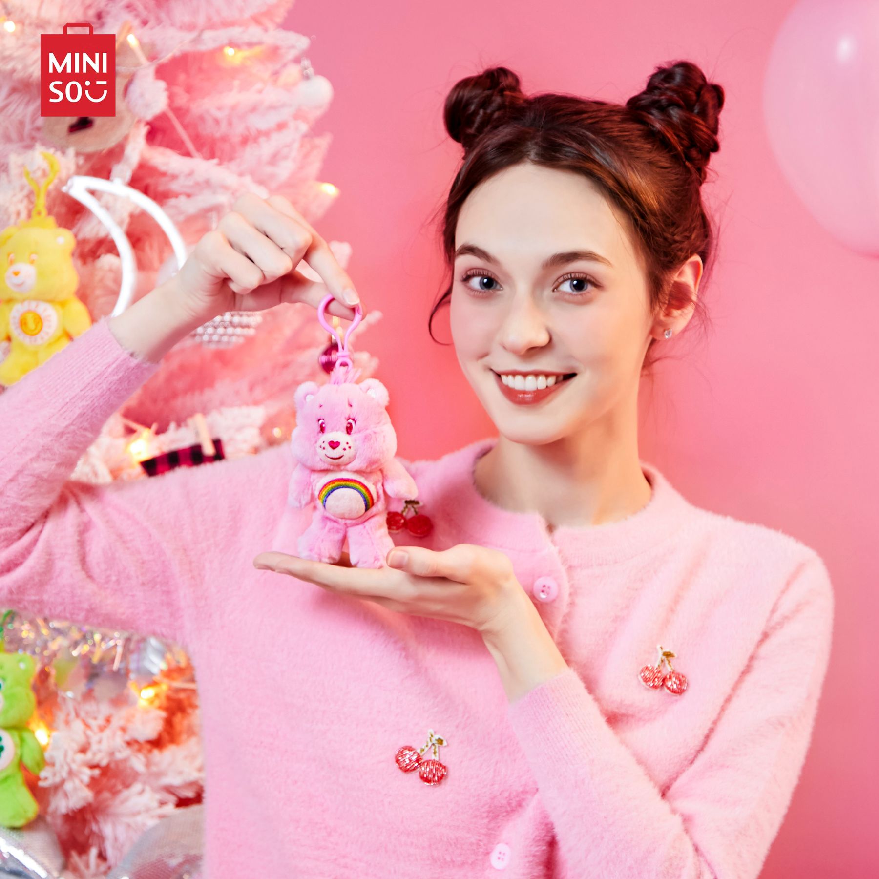 Care Bears Lisanslı Peluş Çanta Süsü Anahtarlık (Cheer)
