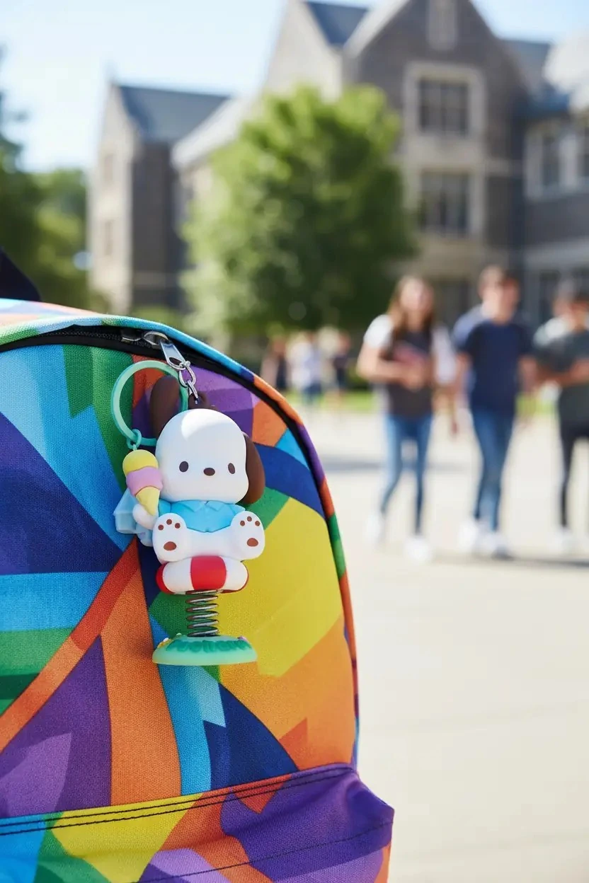 Sanrio Lisanslı Yaz Serisi Hareketli Anahtarlık - Pochacco