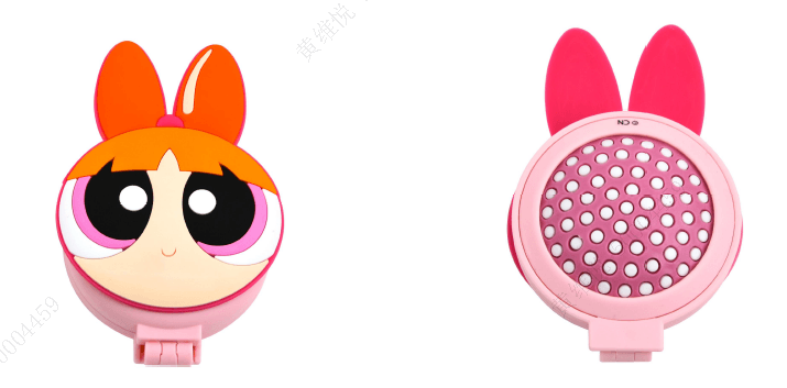 Powerpuff Girls Lisanslı Aynalı Mini Saç Fırçası - Blossom