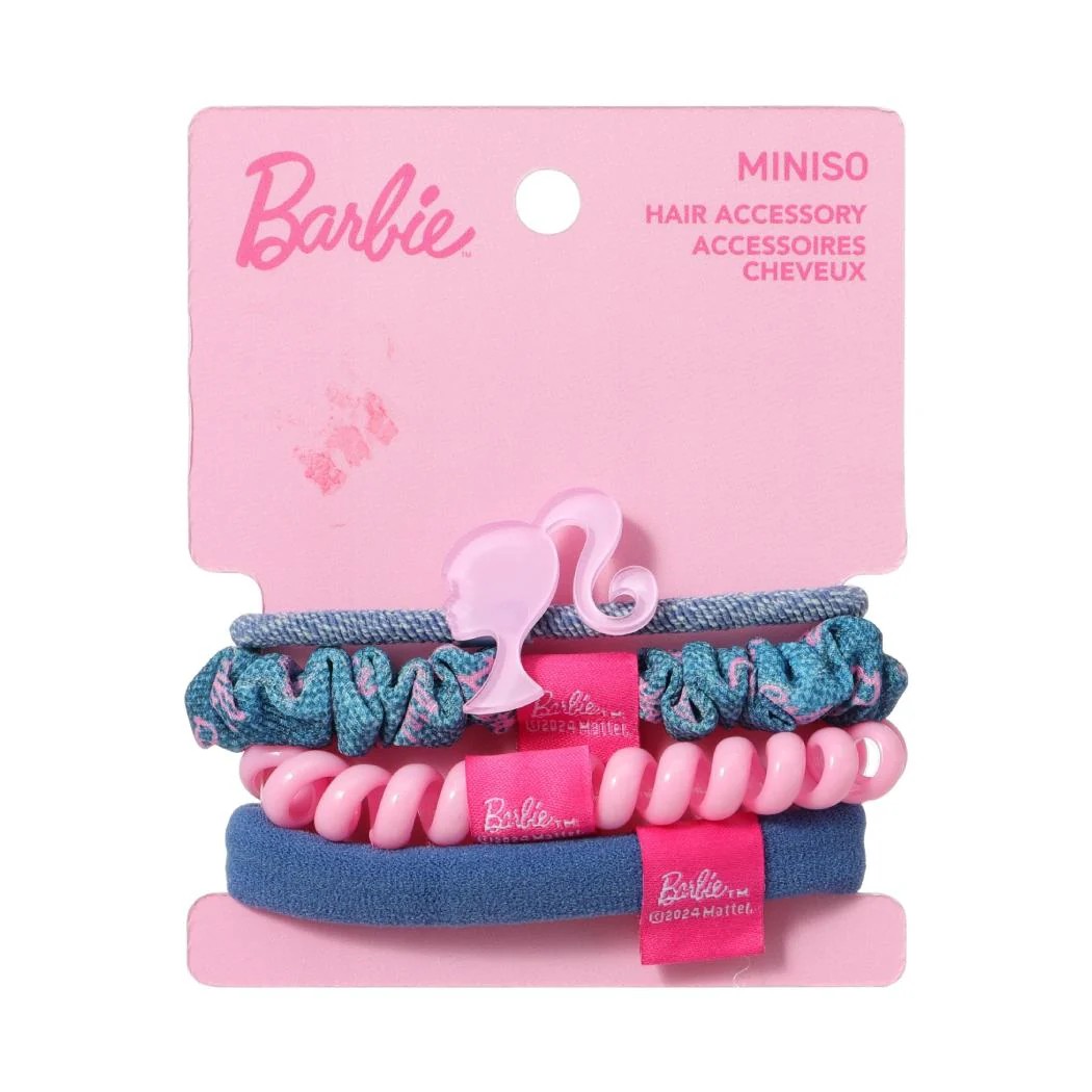 Barbie Lisanslı Pembe Serisi Saç Lastiği (4 adet)