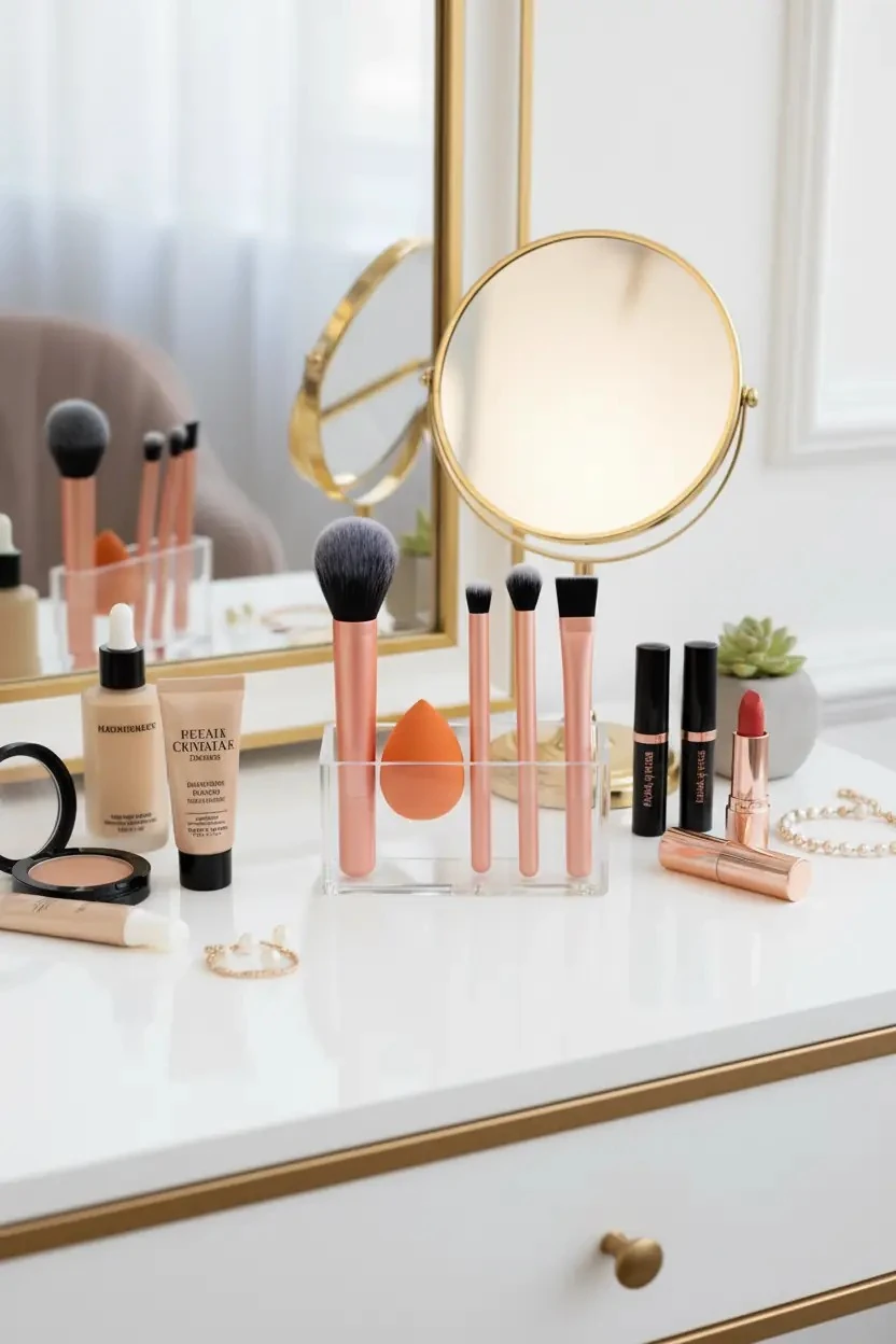 Çok Fonksiyonlu Makyaj Fırçası ve Makyaj Süngeri Seti (5 adet)