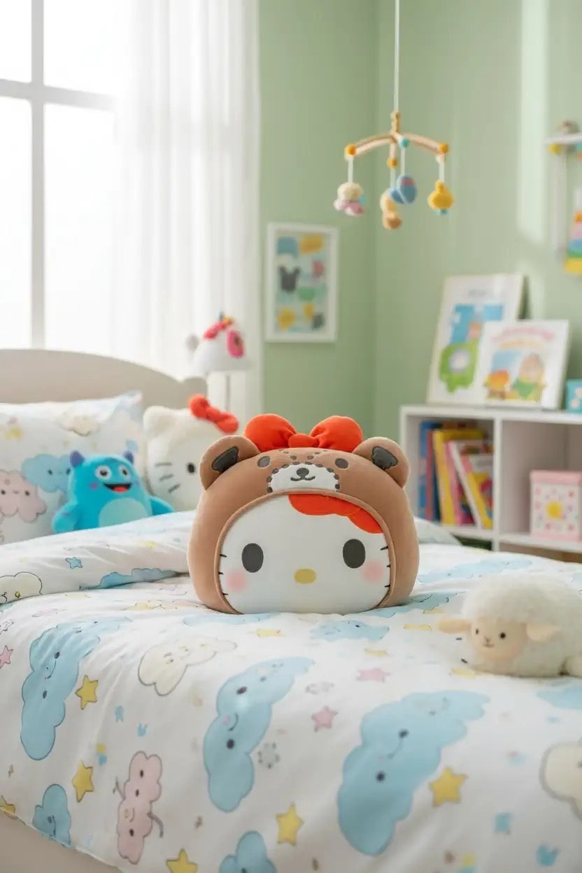 Sanrio Lisanslı Yastık Battaniye - Hello Kitty