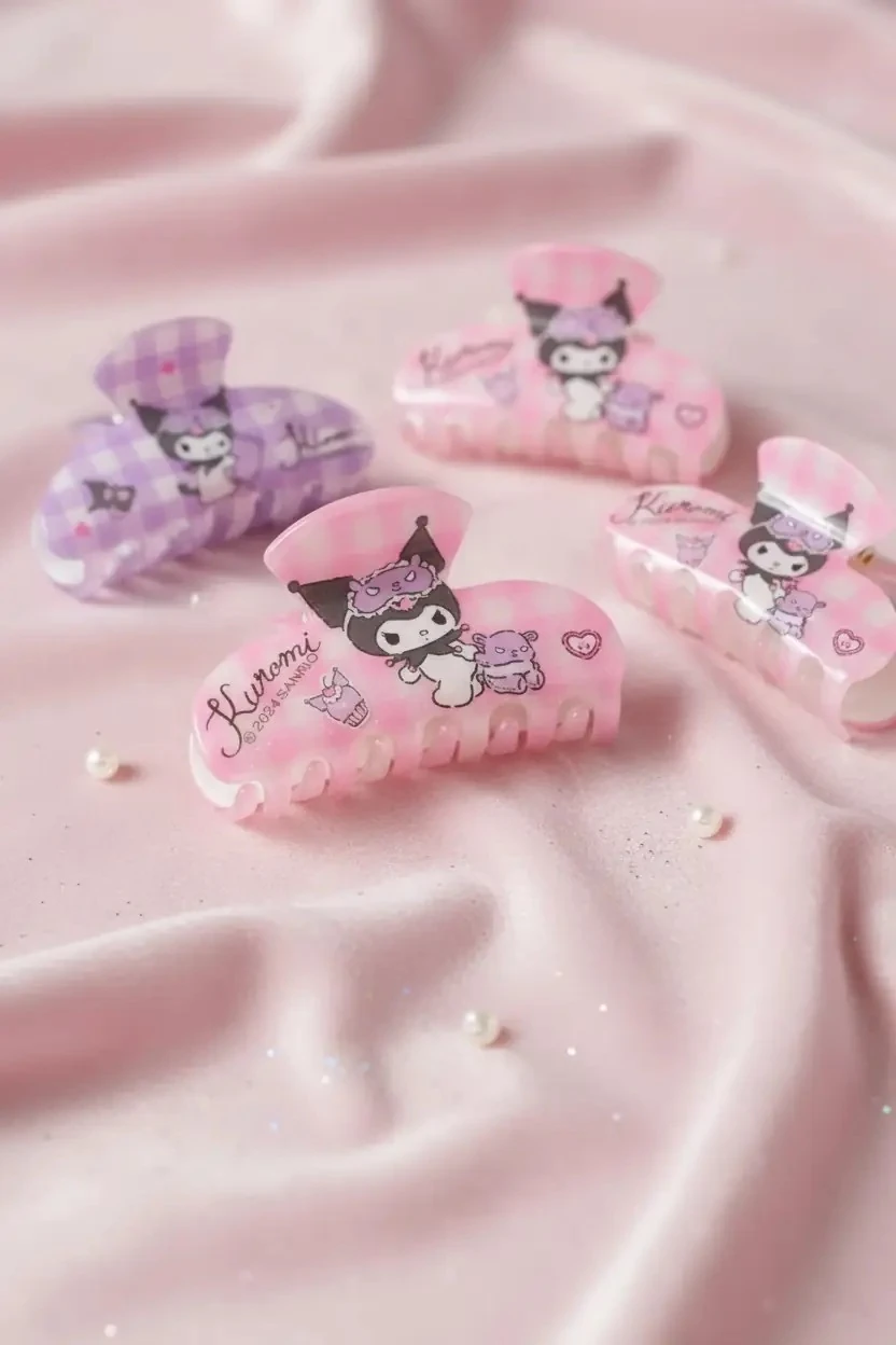 Sanrio Lisanslı Kıskaç Toka Kuromi Pembe 8 Cm