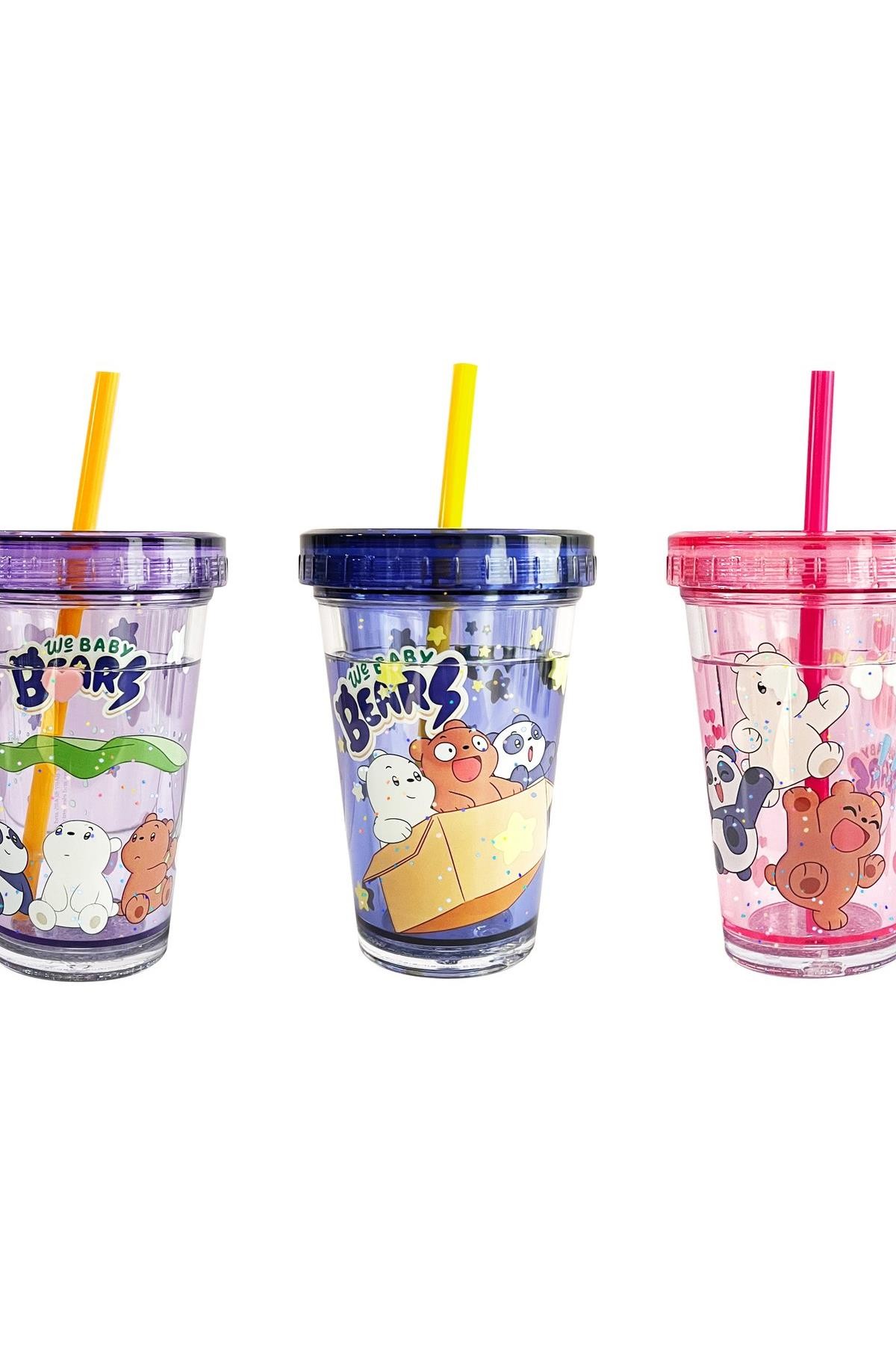 We Baby Bears Lisanslı Pipetli Sulu Plastik Şişe (320Ml)